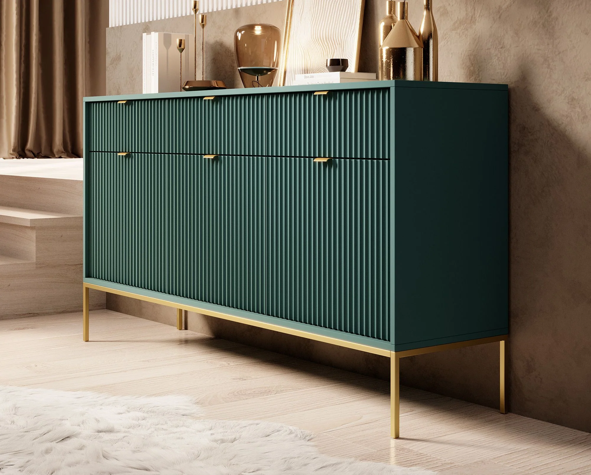 Navil 2 - Dressoir - Groen - 154x39x83 cm - Image 4