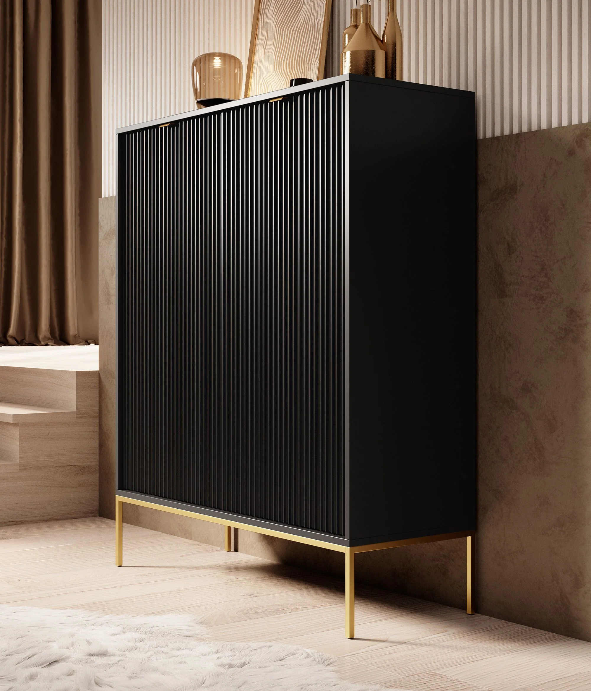 Navil 2 - Dressoir - Zwart - 104x39x125 cm - Image 2
