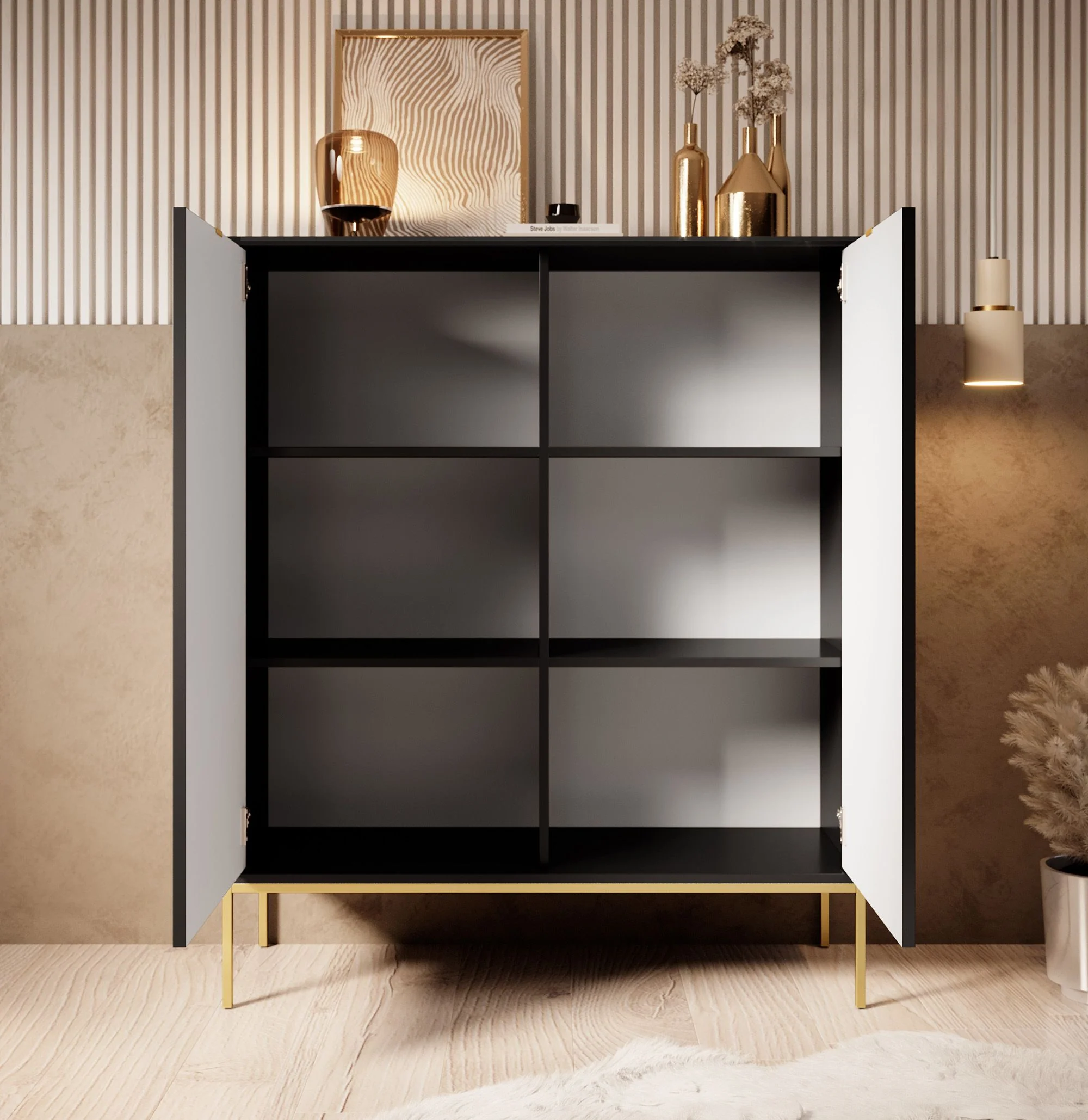 Navil 2 - Dressoir - Zwart - 104x39x125 cm - Image 4
