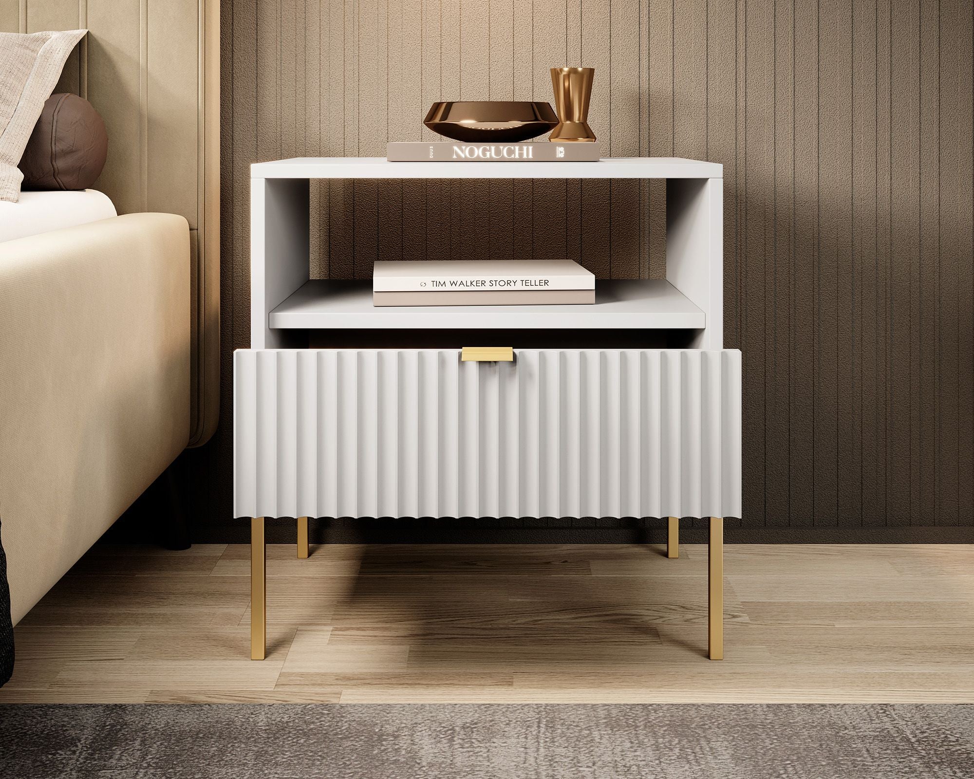 Navil 2 - Nachtkastje - Wit - 54x39x56 cm - Image 3