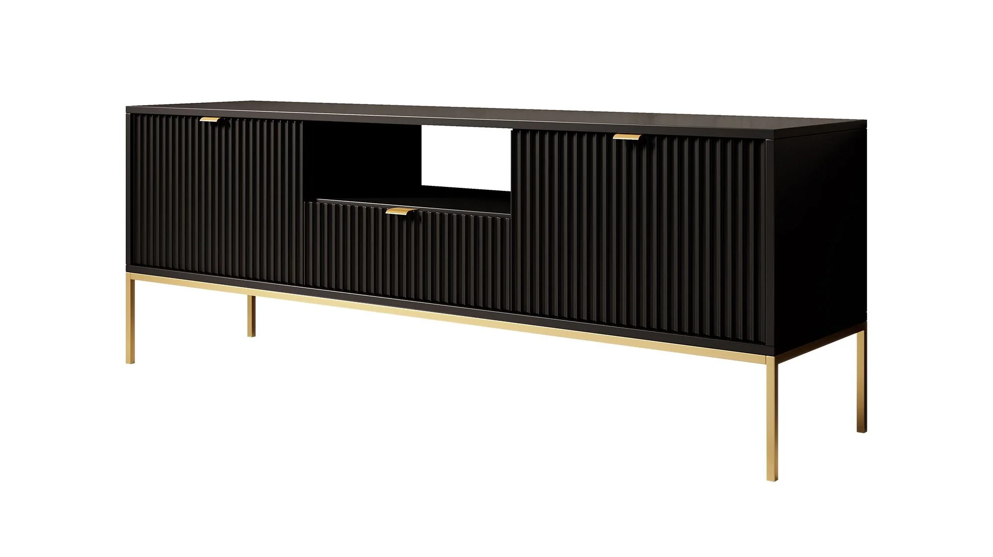 Navil 2 - TV-Meubel - Zwart  - 154x39x56 cm - Image 6