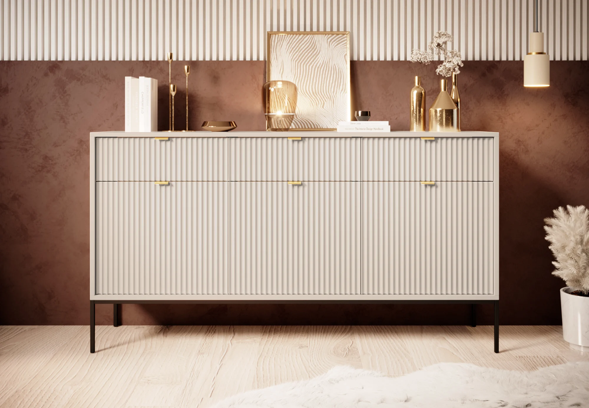 Navil - Dressoir - Beige - 154x39x83 cm - Image 2