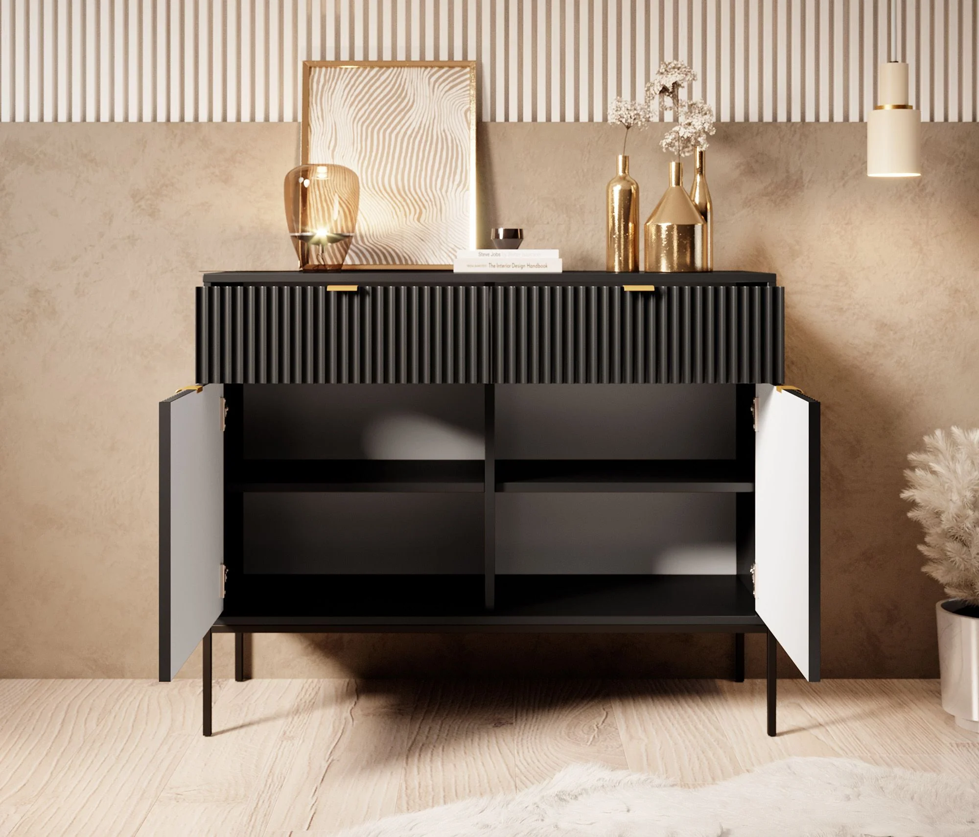 Navil - Dressoir - Zwart - 104x39x83 cm - Image 3