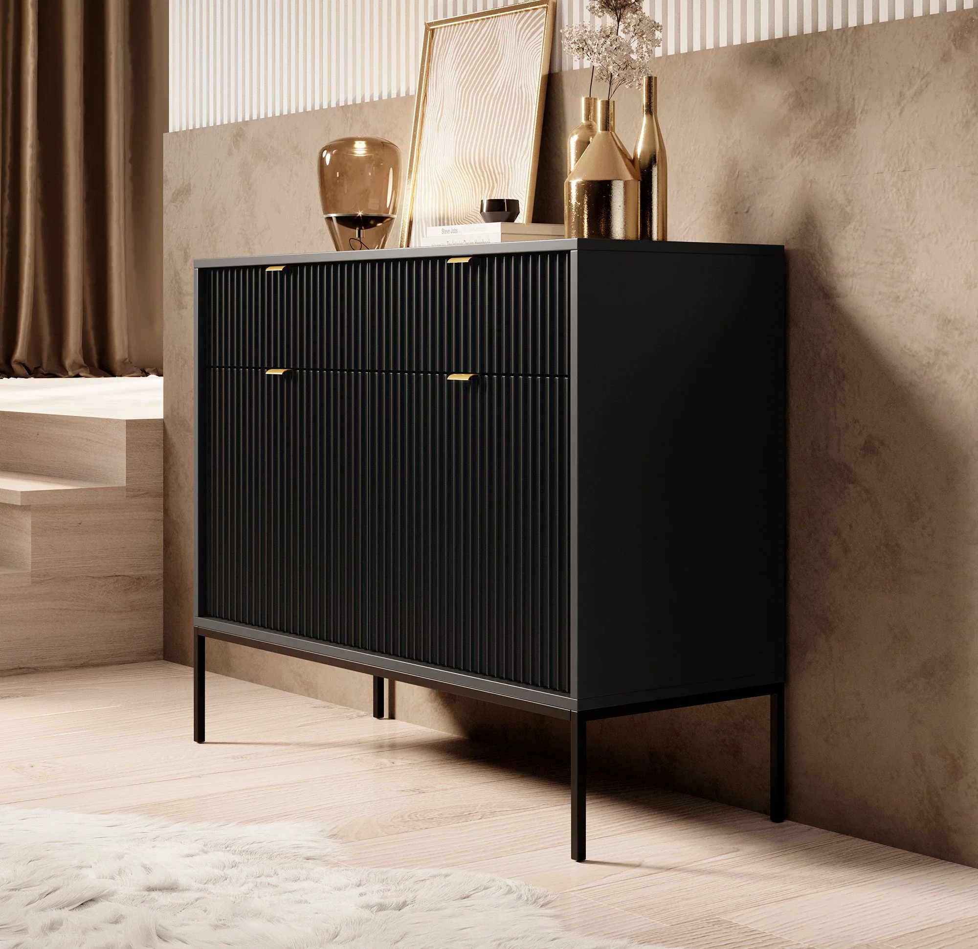 Navil - Dressoir - Zwart - 104x39x83 cm - Image 4