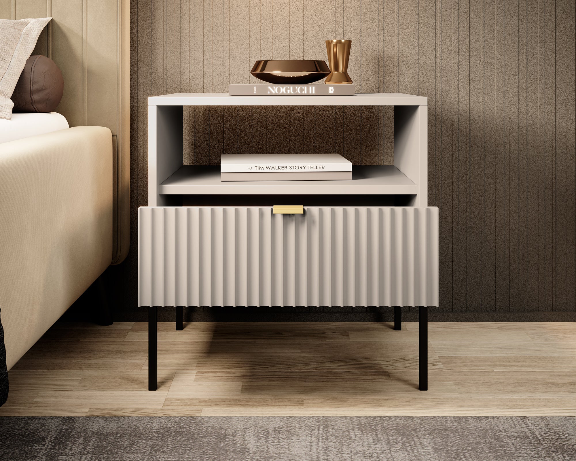 Navil - Nachtkastje - Beige - 54x39x56 cm - Image 3