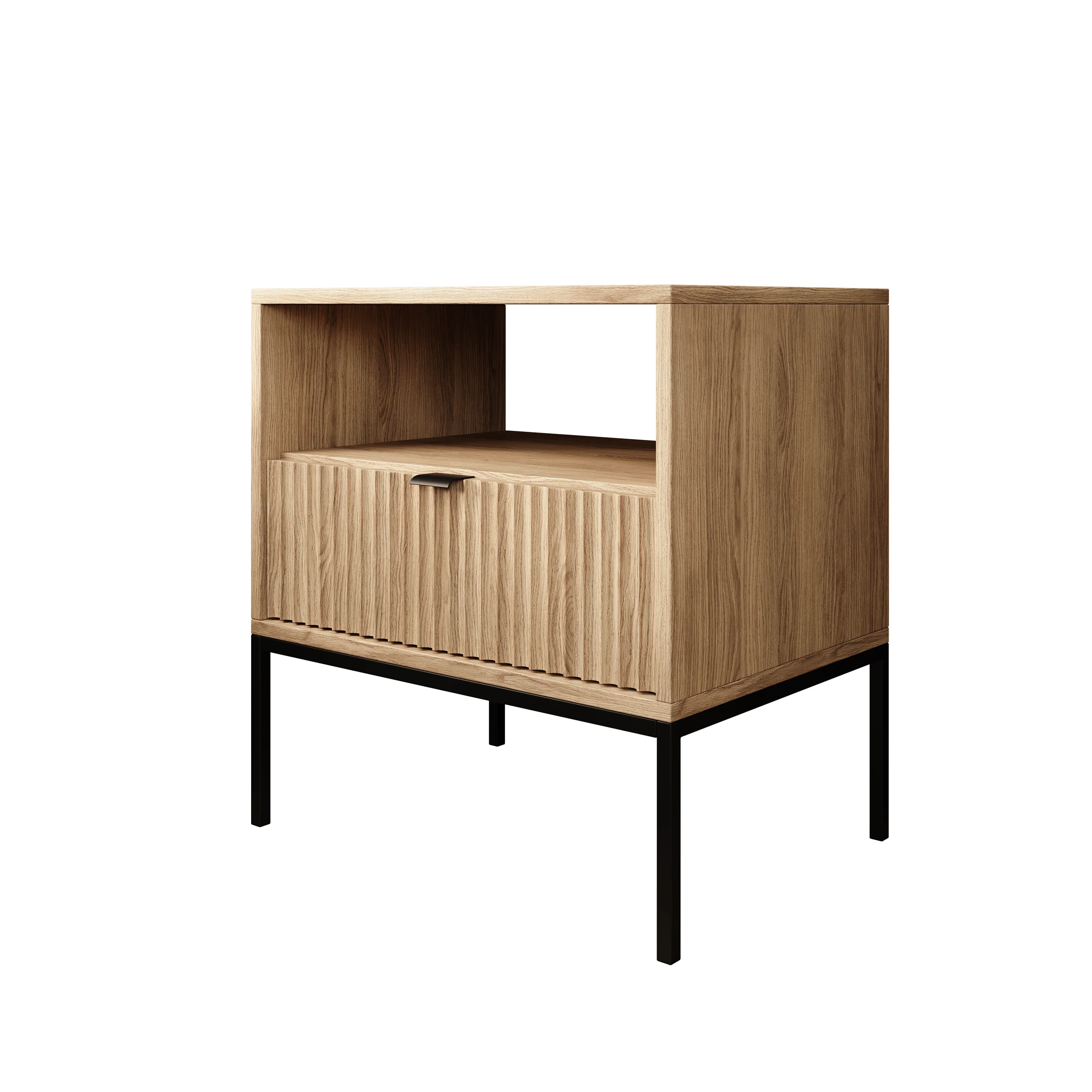Navil - Nachtkastje - Eikenpatroon - 54x39x56 cm - Image 5