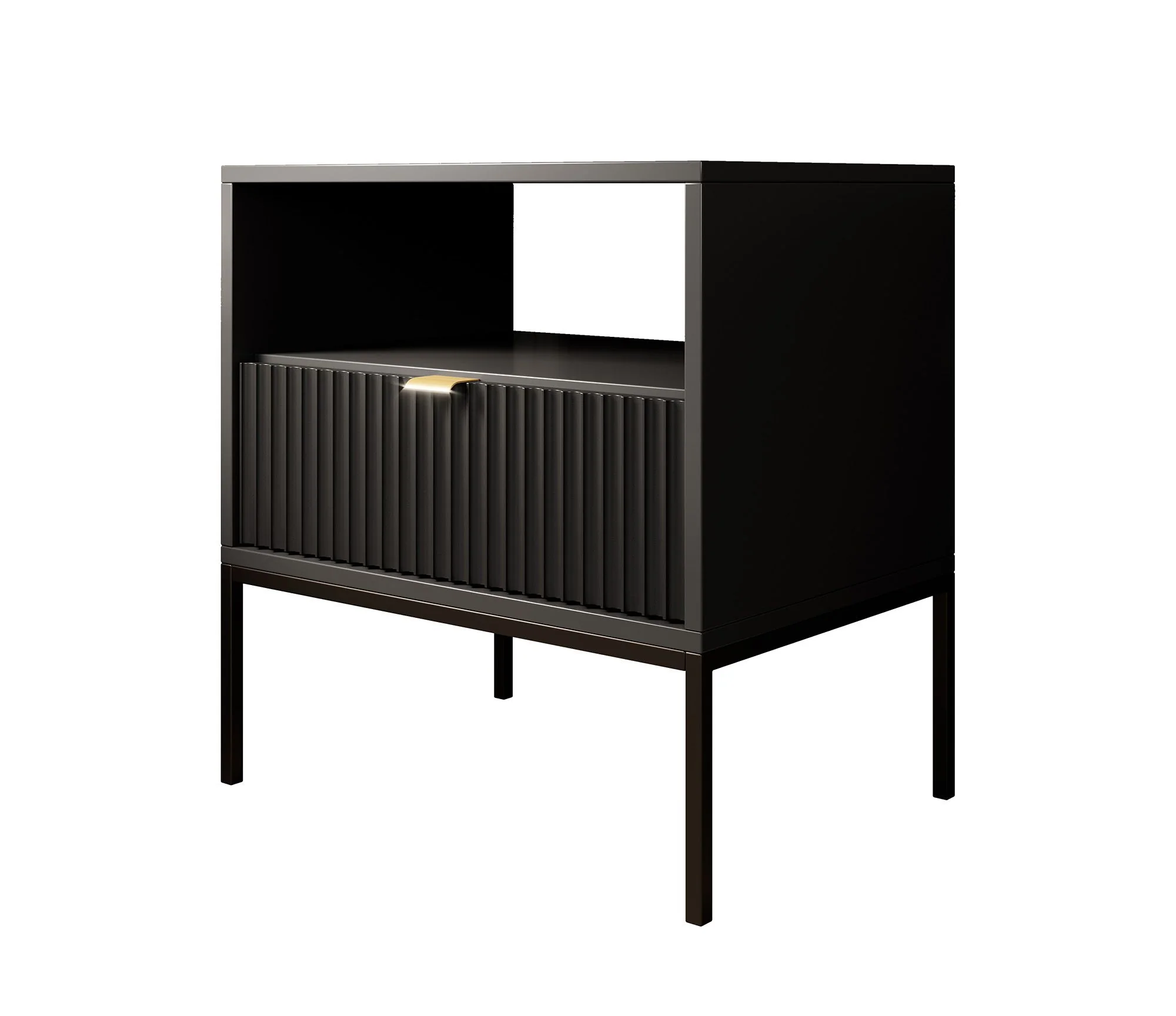Navil - Nachtkastje - Zwart - 54x39x56 cm - Image 5