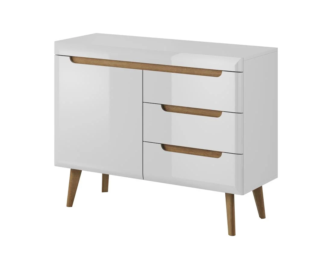 Nebraska - Dressoir - Wit/eiken - 107x40x83 cm - Image 6