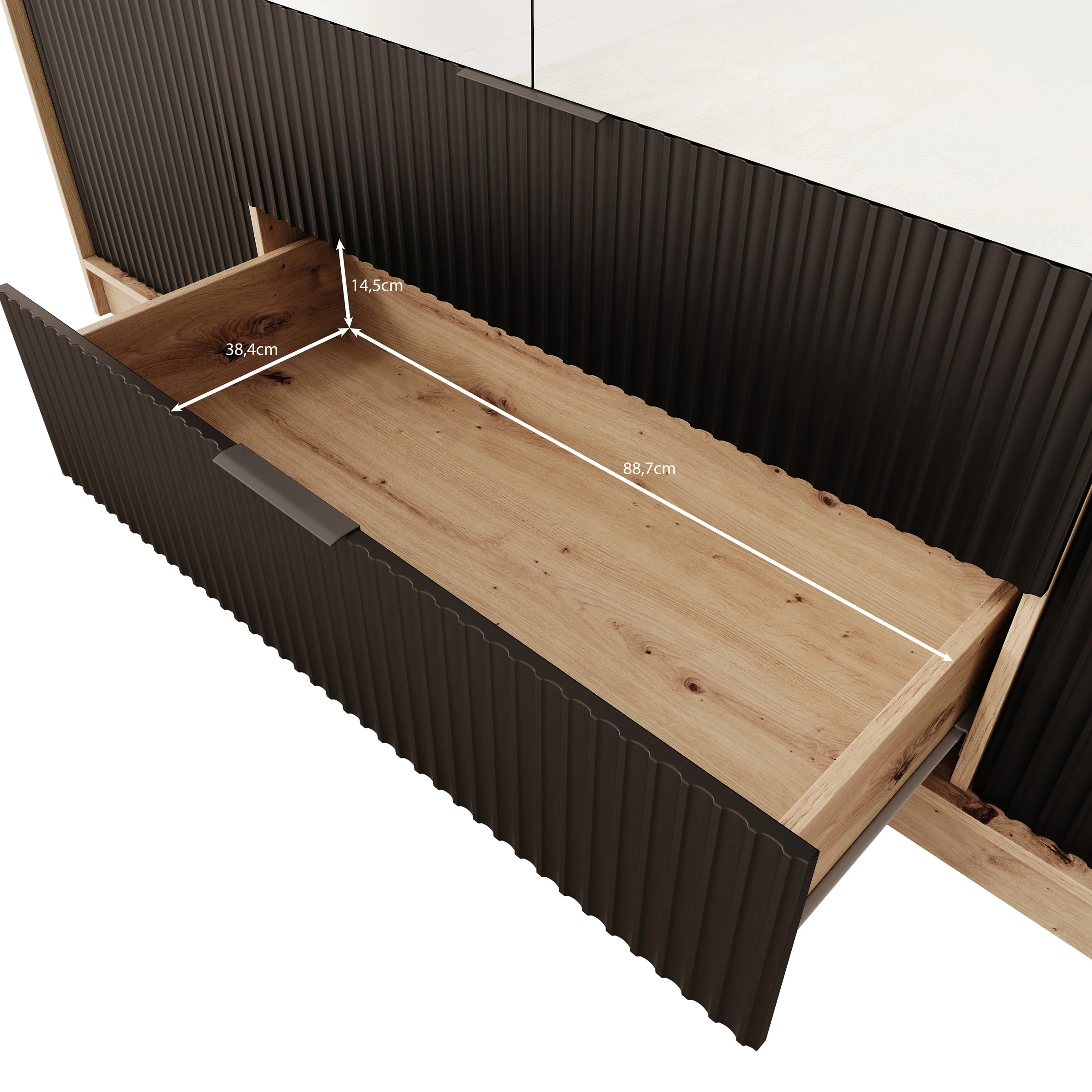 Negroni - Kledingkast 4 deurs - Zwart - 200x51x200 cm - Image 6