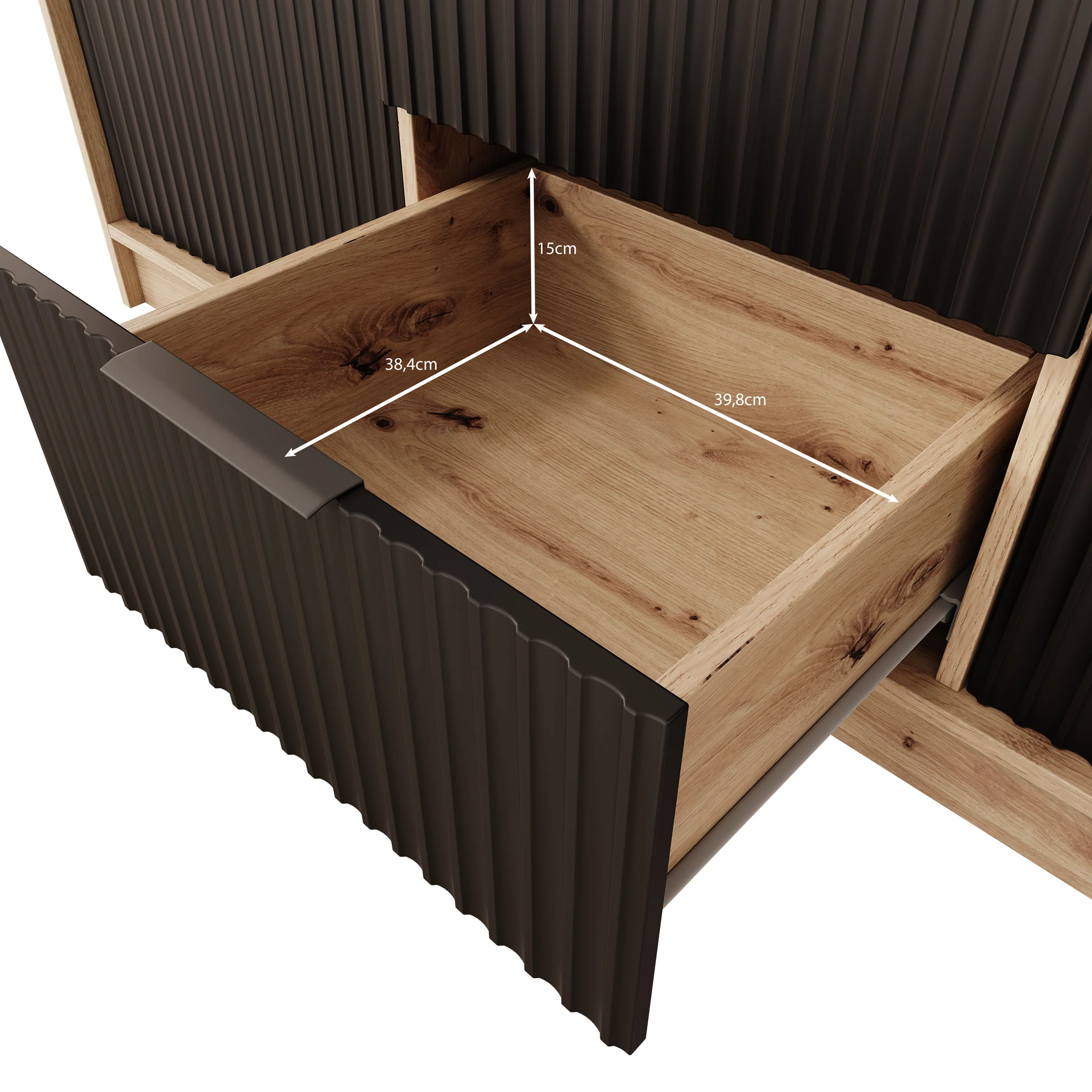 Negroni - Kledingkast met 3 deuren - Zwart - 150x51x200 cm - Image 6