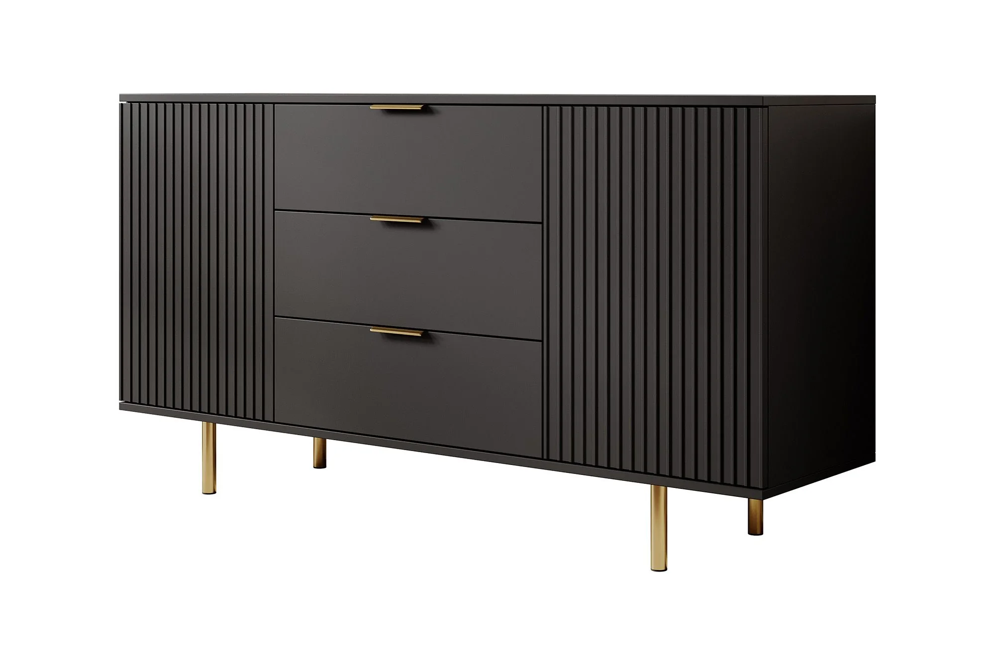 Nicola - Dressoir - Zwart - 150x41x80 cm - Image 6