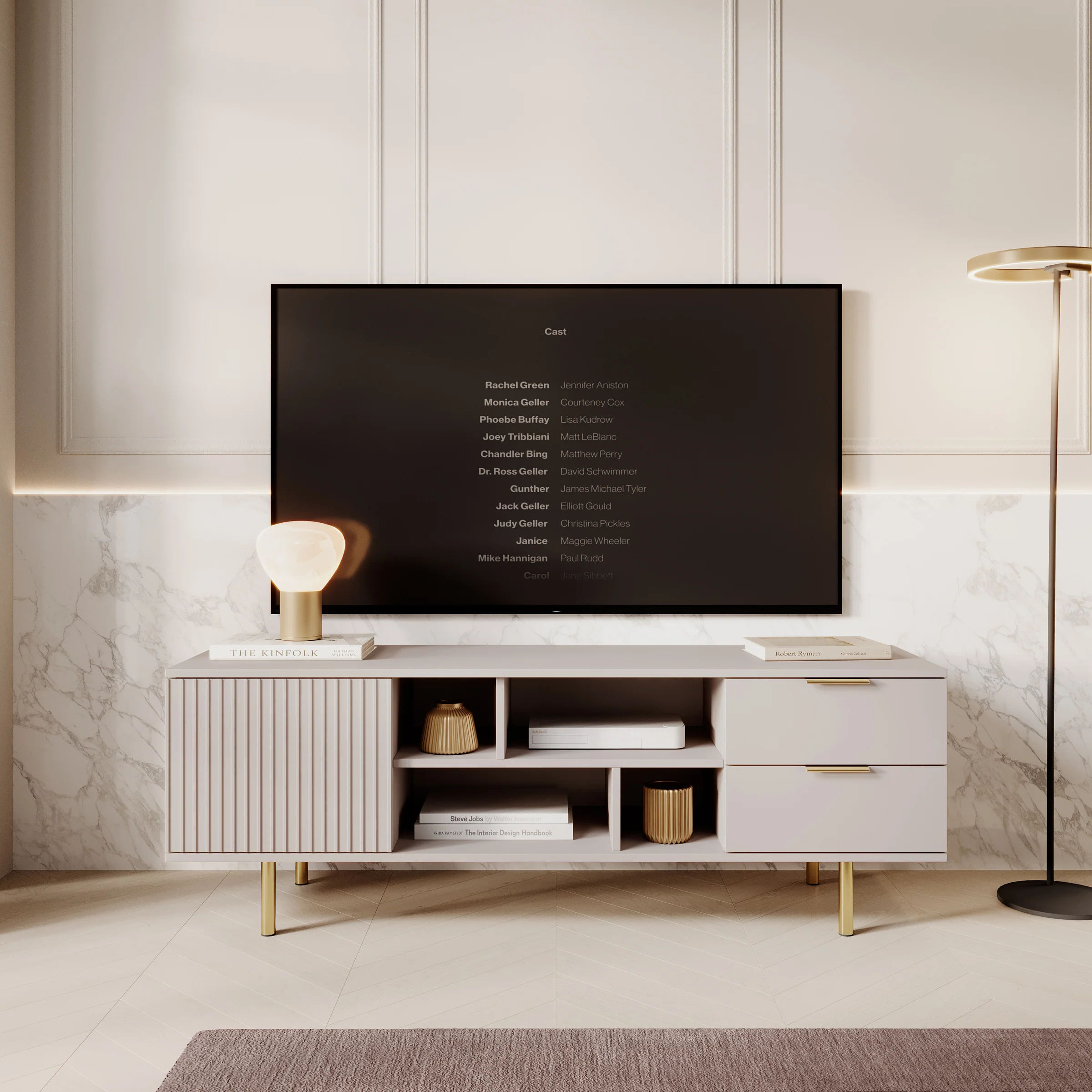 Nicola - TV-Meubel - Beige  - 150x41x52 cm - Image 3