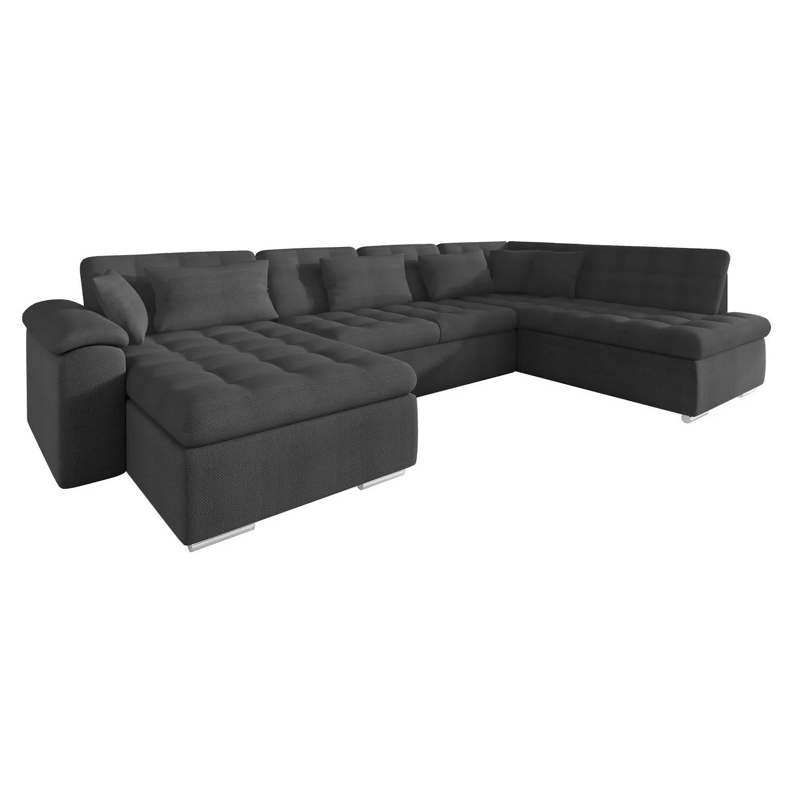 Nicoreta - Hoekbank 5-zits met chaise longue - Stof grijs - Links - Image 6