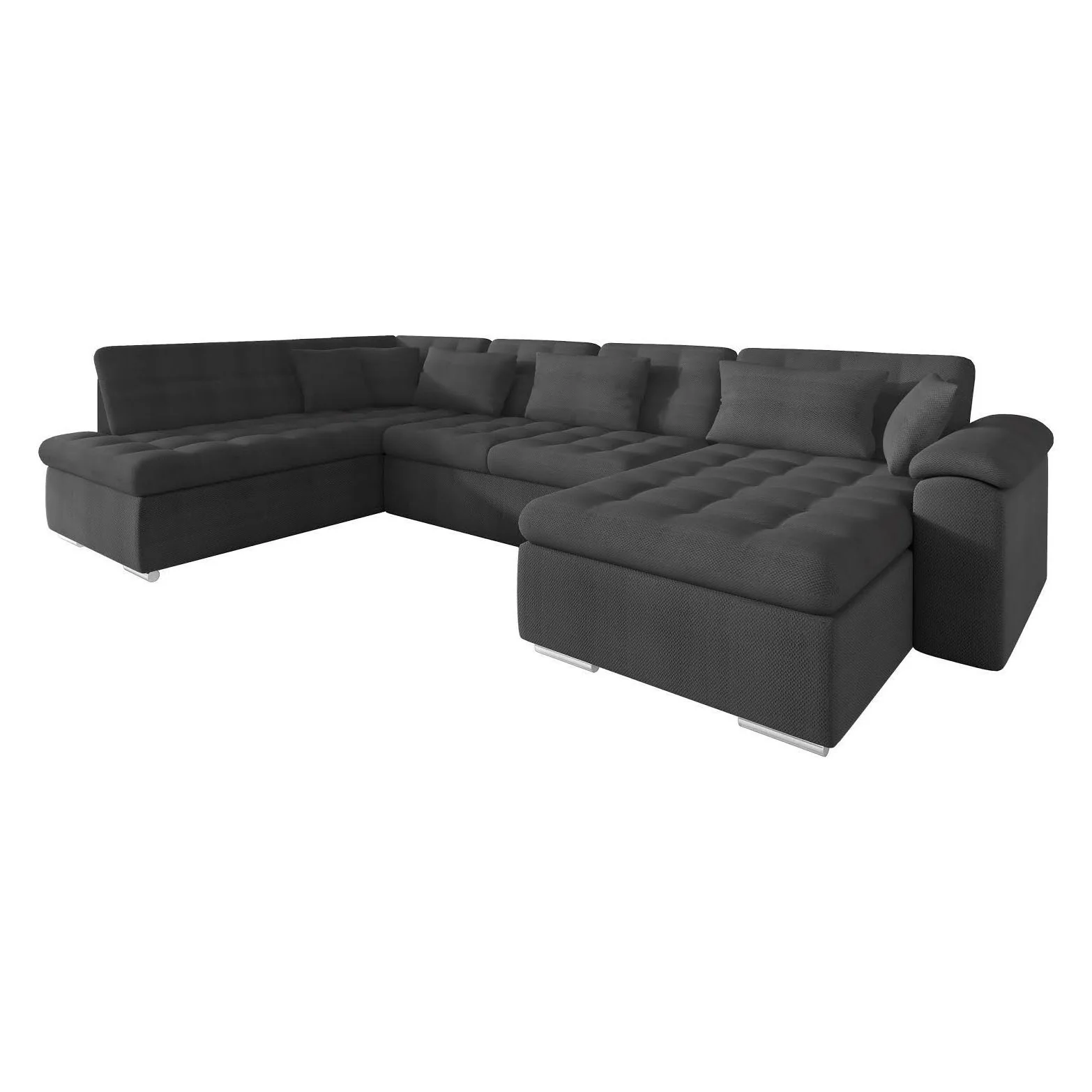 Nicoreta - Hoekbank 5-zits met chaise longue - Stof grijs - Rechts - Image 6