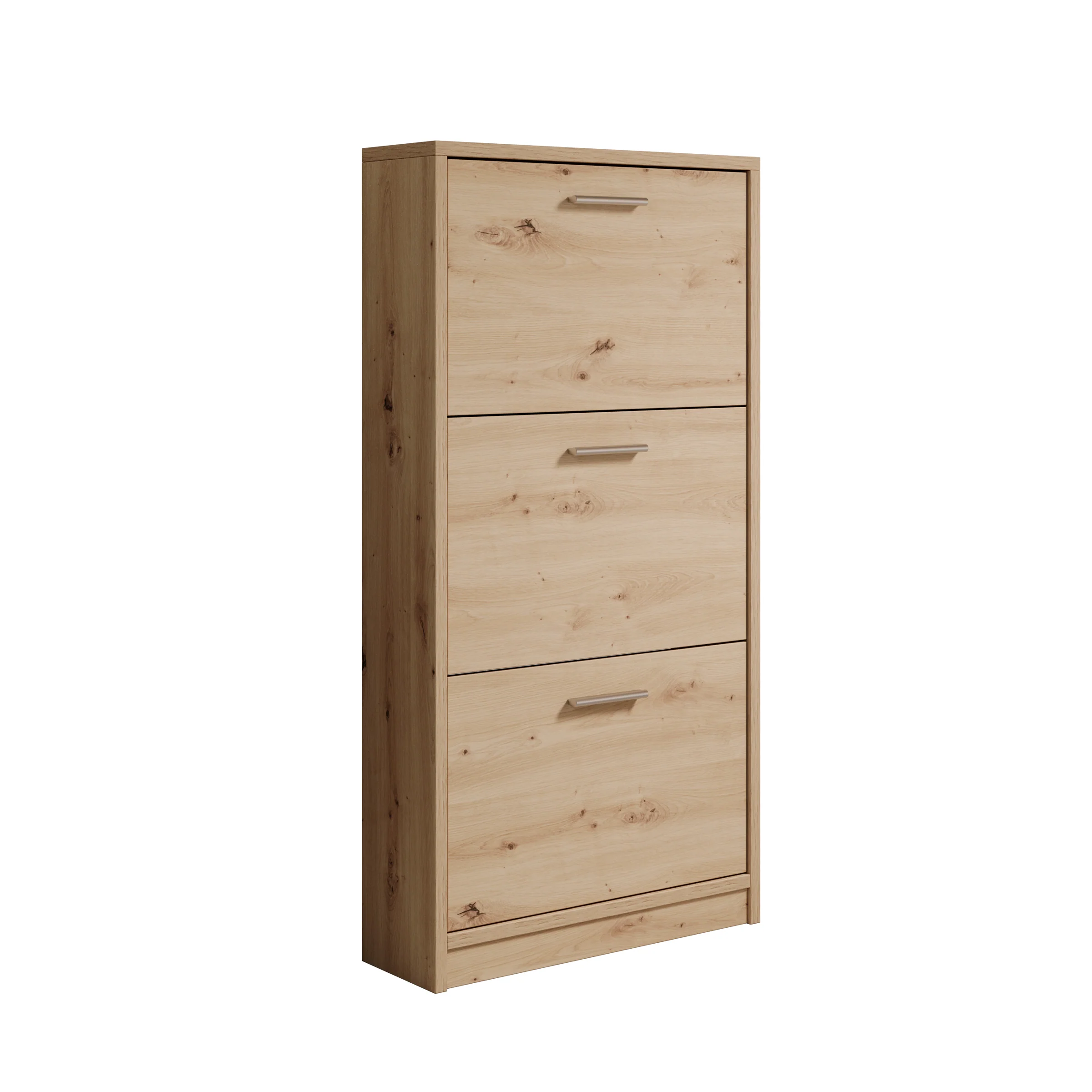 Nivik - Schoenenkast 3 vakken - Eikenpatroon - 58x20x116 cm - Image 7