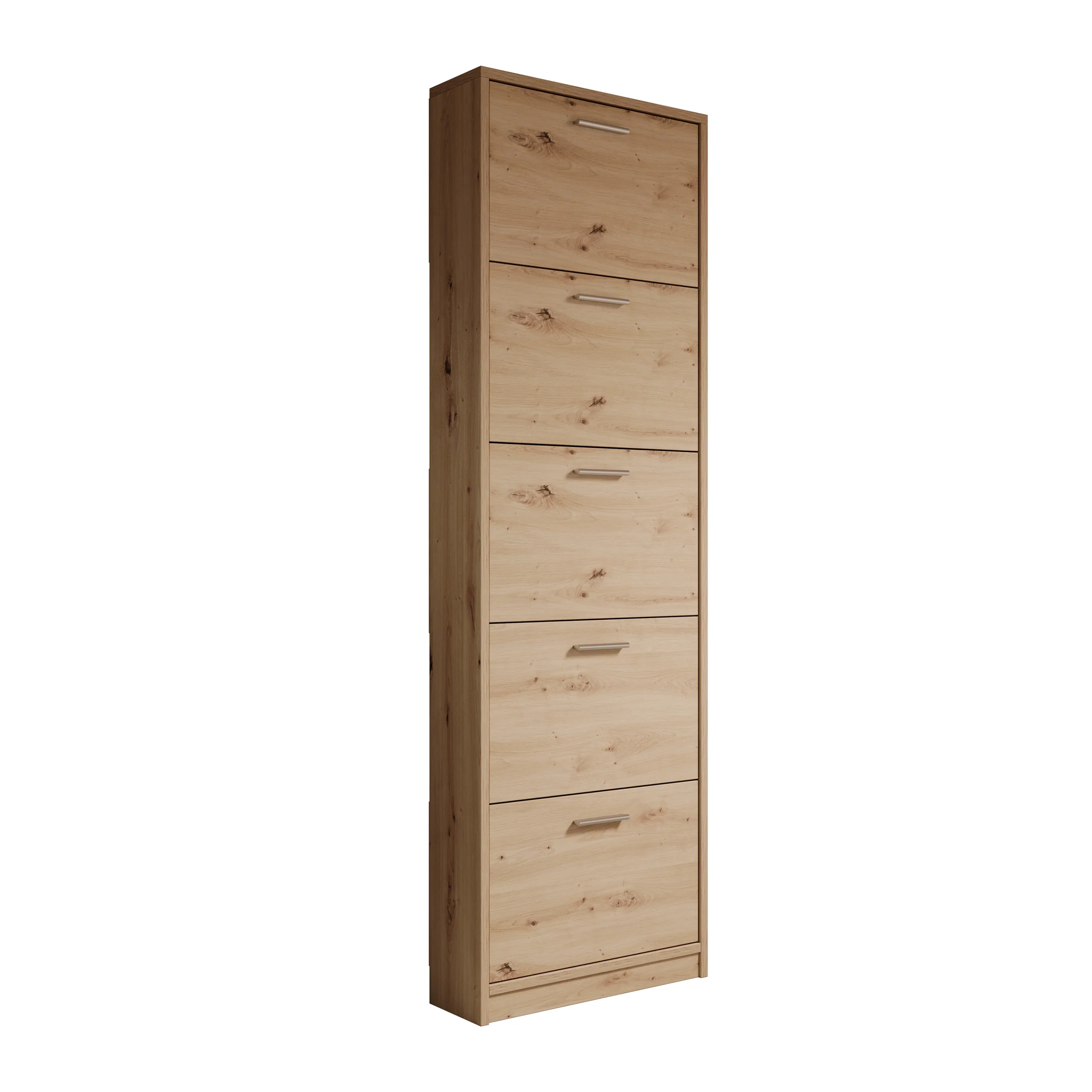 Nivik - Schoenenkast 5 vakken - Eikenpatroon - 58x20x186 cm - Image 7
