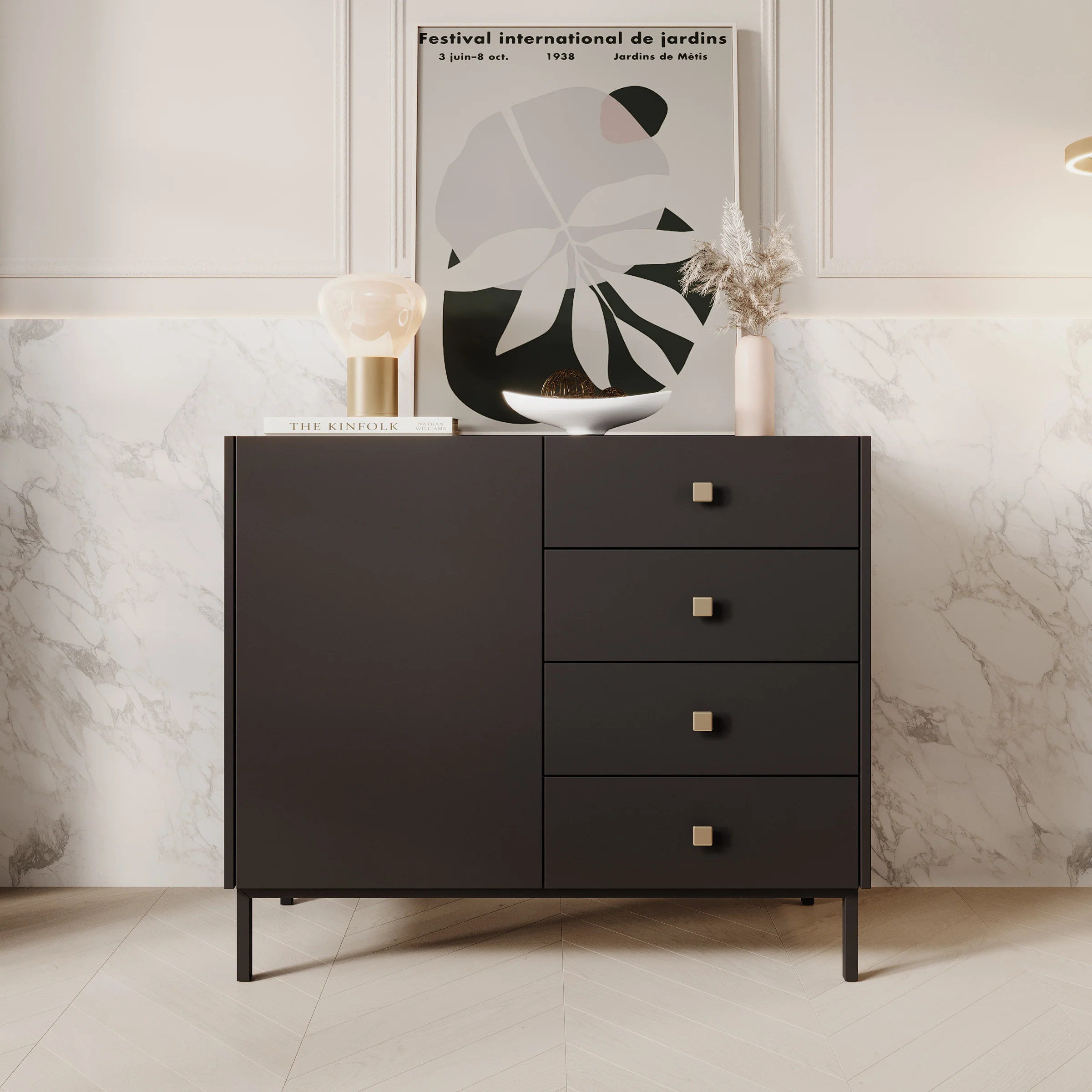 Norment - Dressoir - Zwart - 100x39x85 cm - Image 3