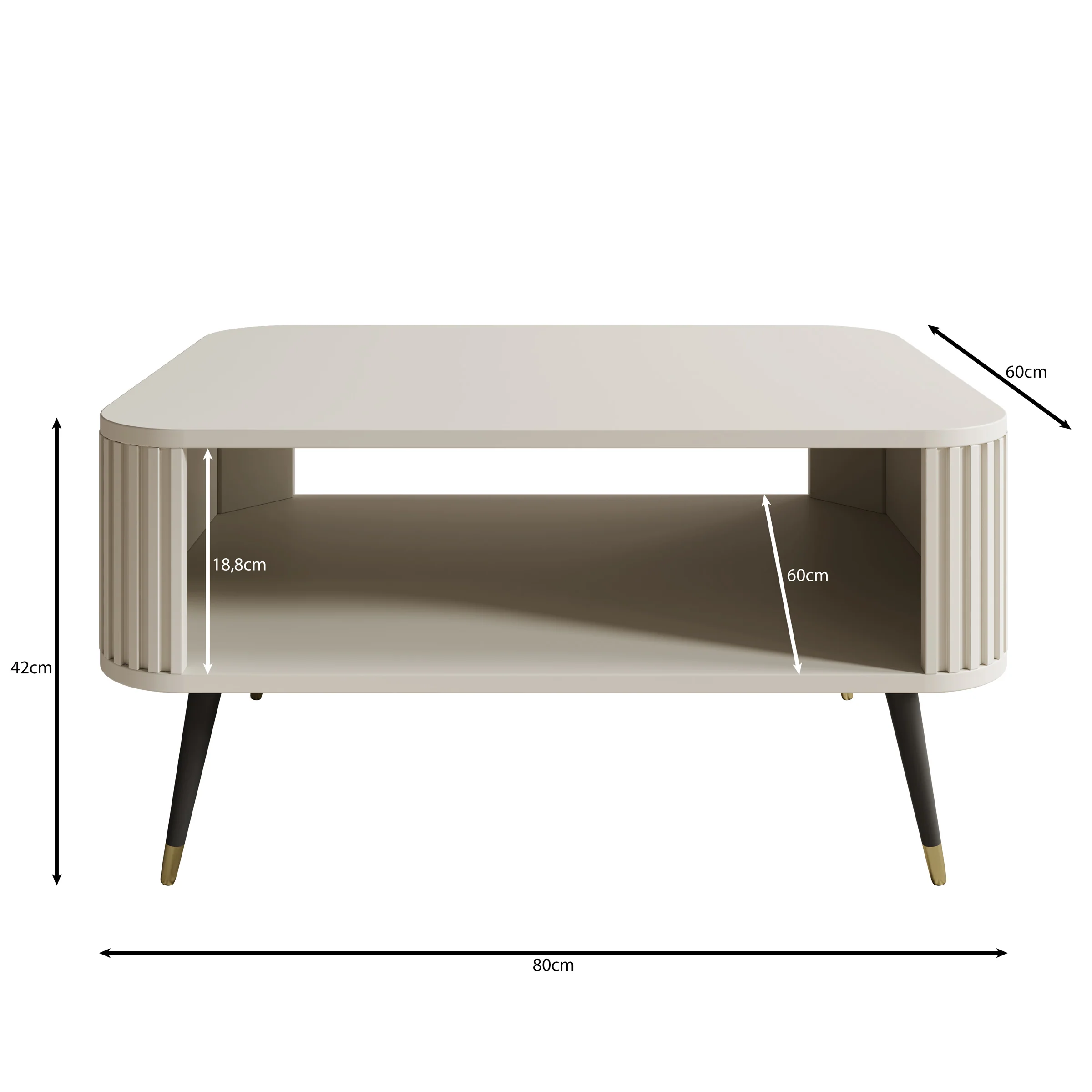 Oahu - Salontafel - Beige - 80x60x42 cm - Image 3