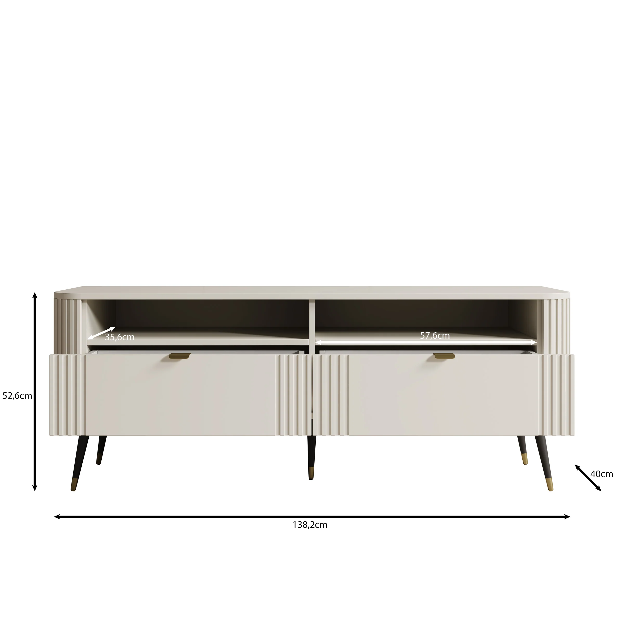 Oahu - TV-Meubel - Beige - 138x40x53 cm - Image 5