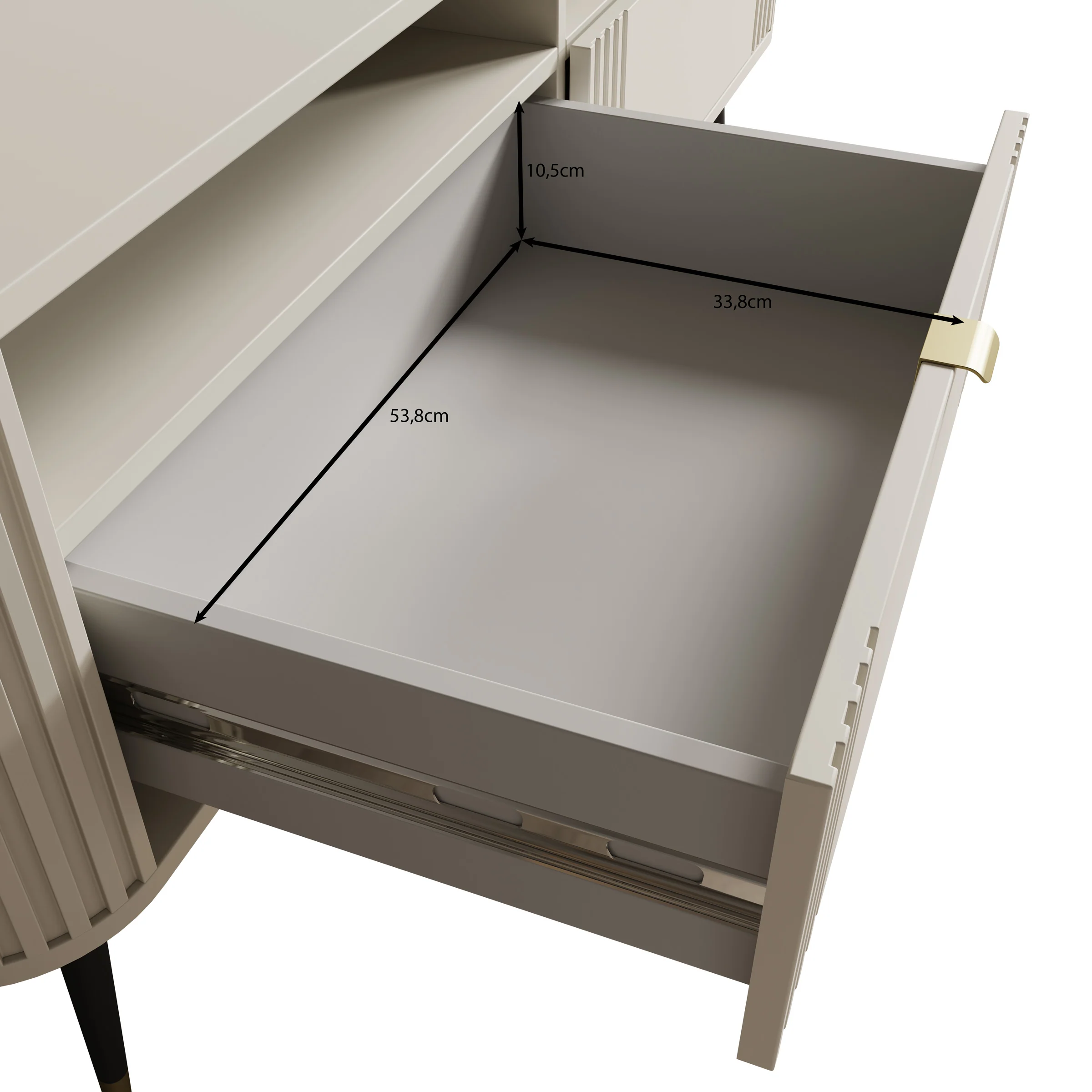 Oahu - TV-Meubel - Beige - 138x40x53 cm - Image 6