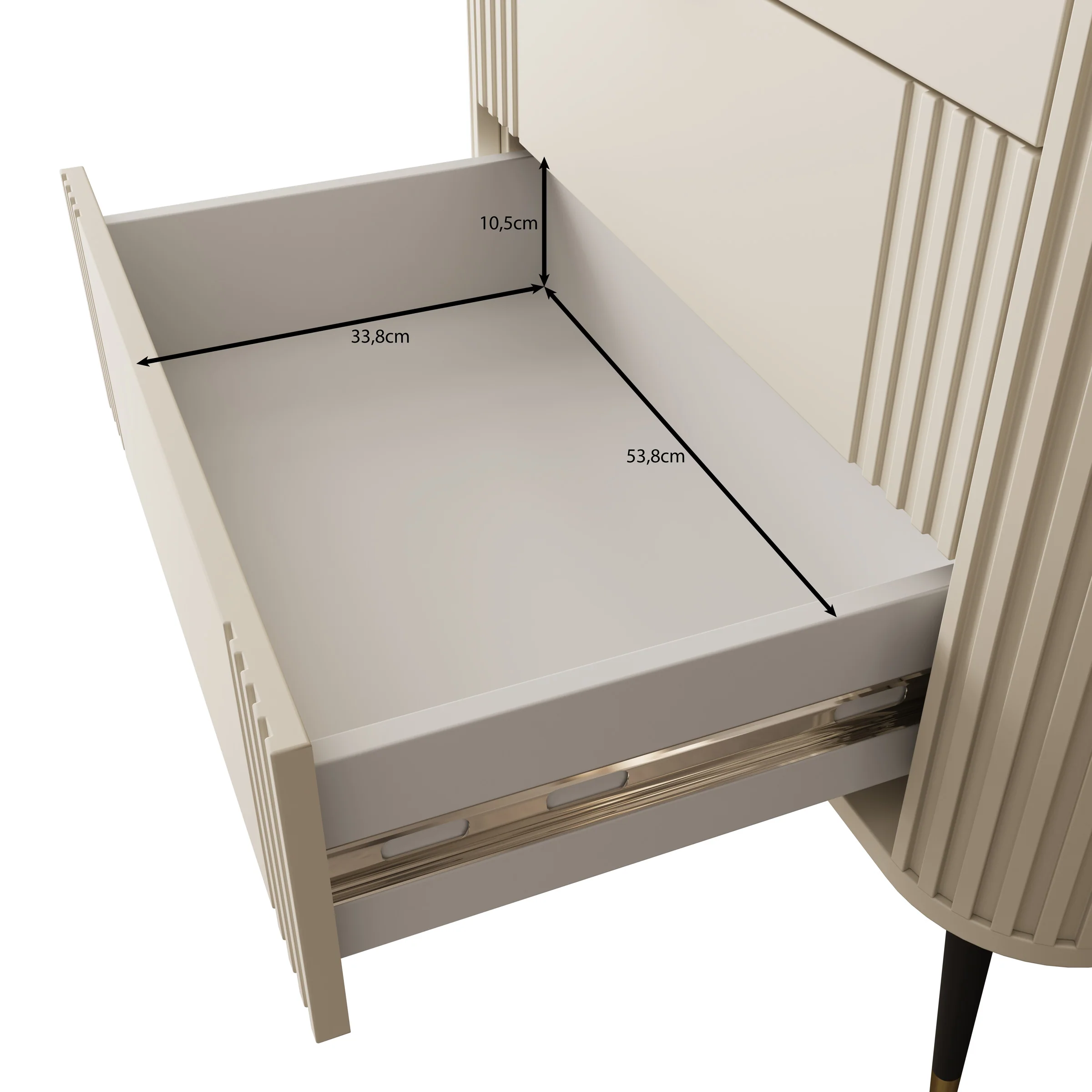 Oahu - Vitrinekast - Beige - 78x40x192 cm - Image 6