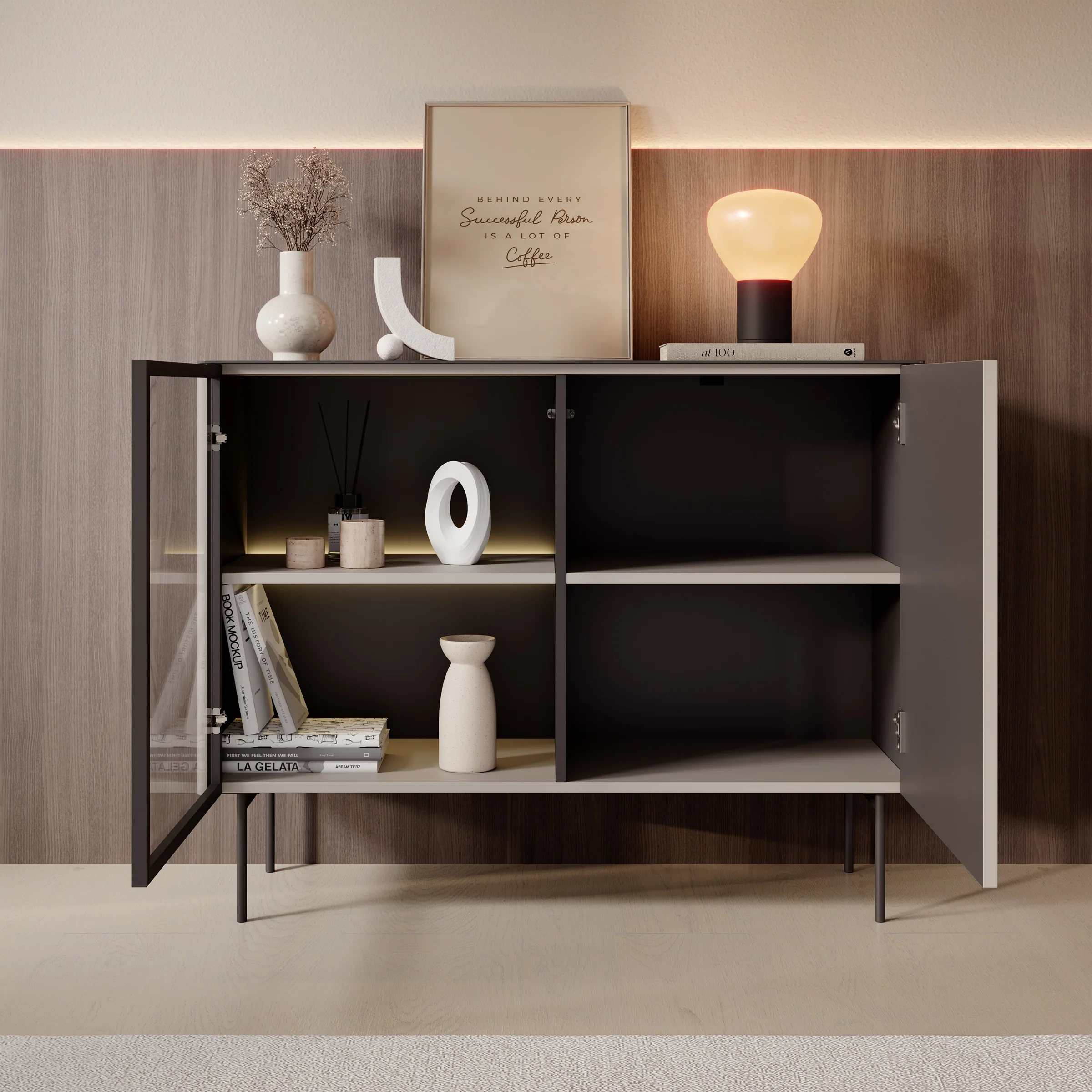 Okari - Dressoir - Beige - 107x39x84 cm - Image 2