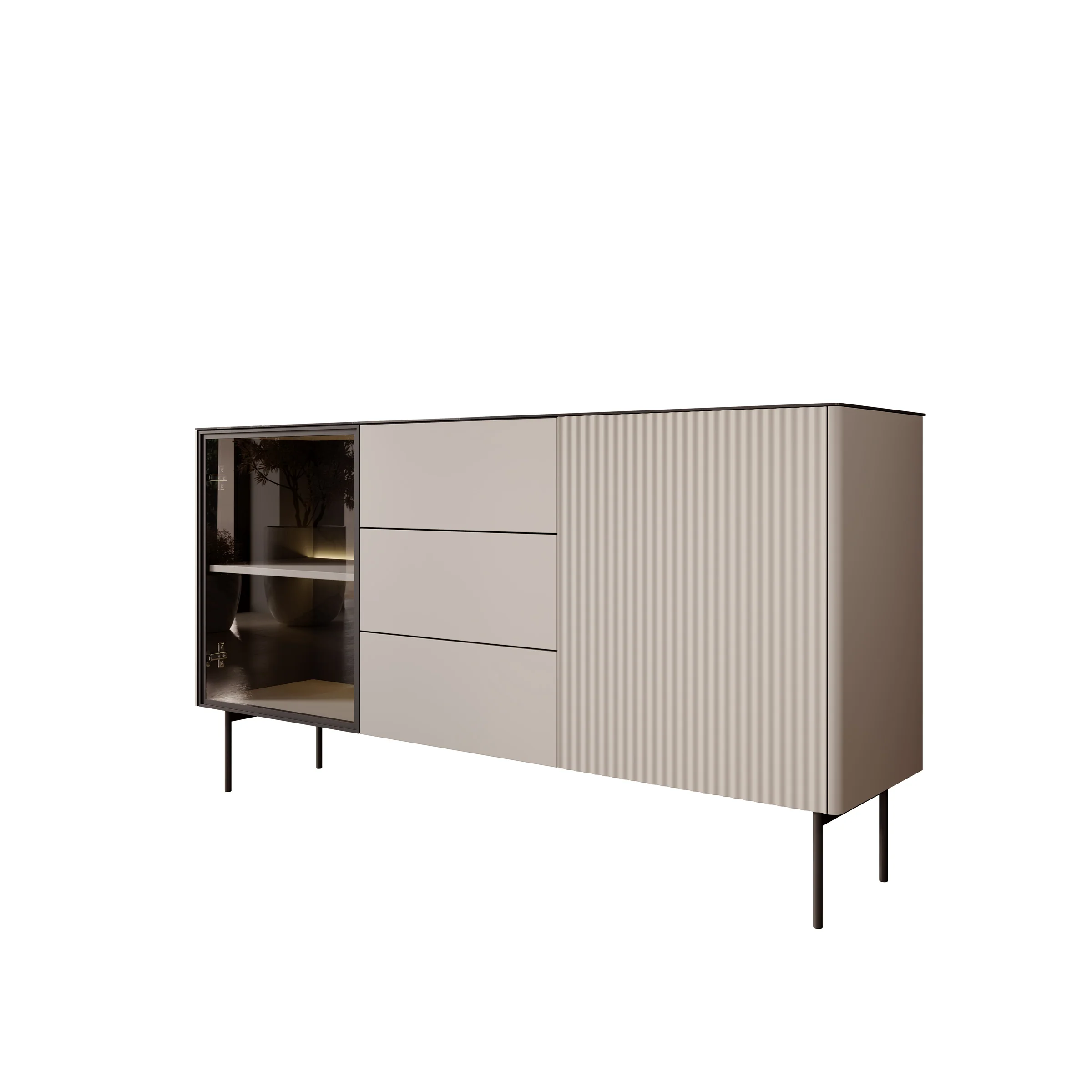 Okari - Dressoir - Beige - 157x39x84 cm - Image 7