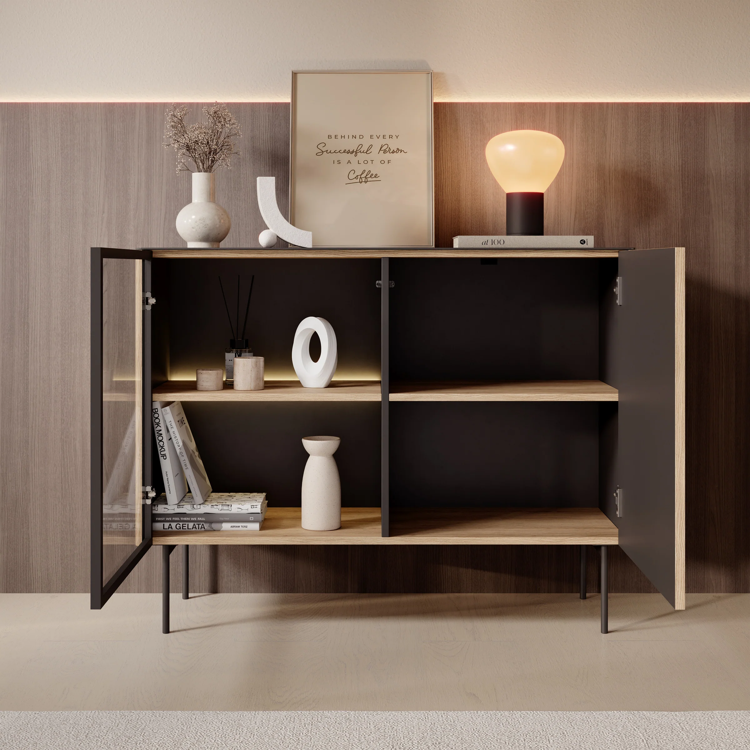 Okari - Dressoir - Eikenpatroon - 107x39x84 cm - Image 2