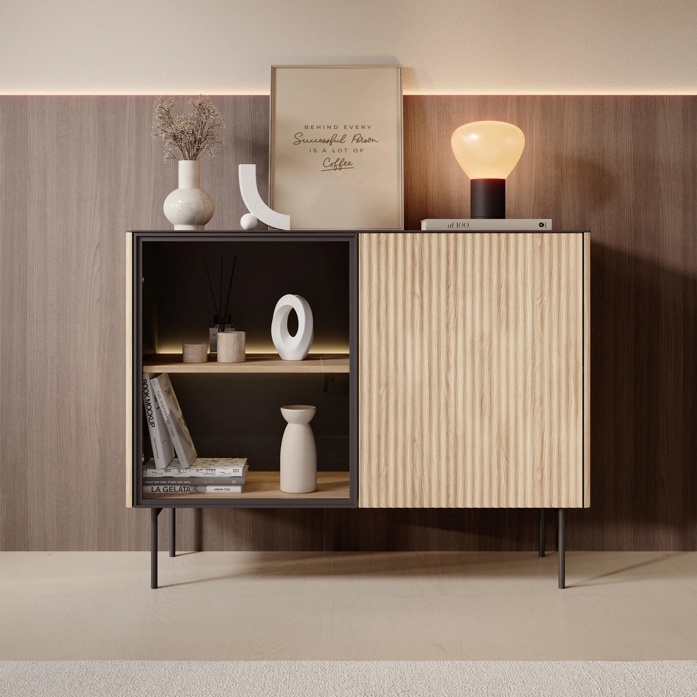 Okari - Dressoir - Eikenpatroon - 107x39x84 cm - Image 3