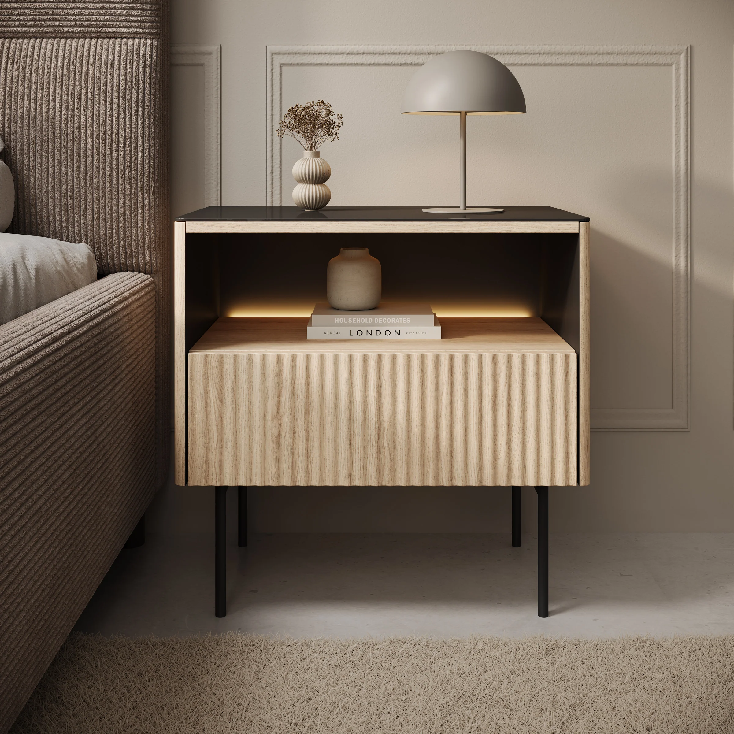 Okari - Nachtkastje - Eiken - 57x39x57 cm - Image 3