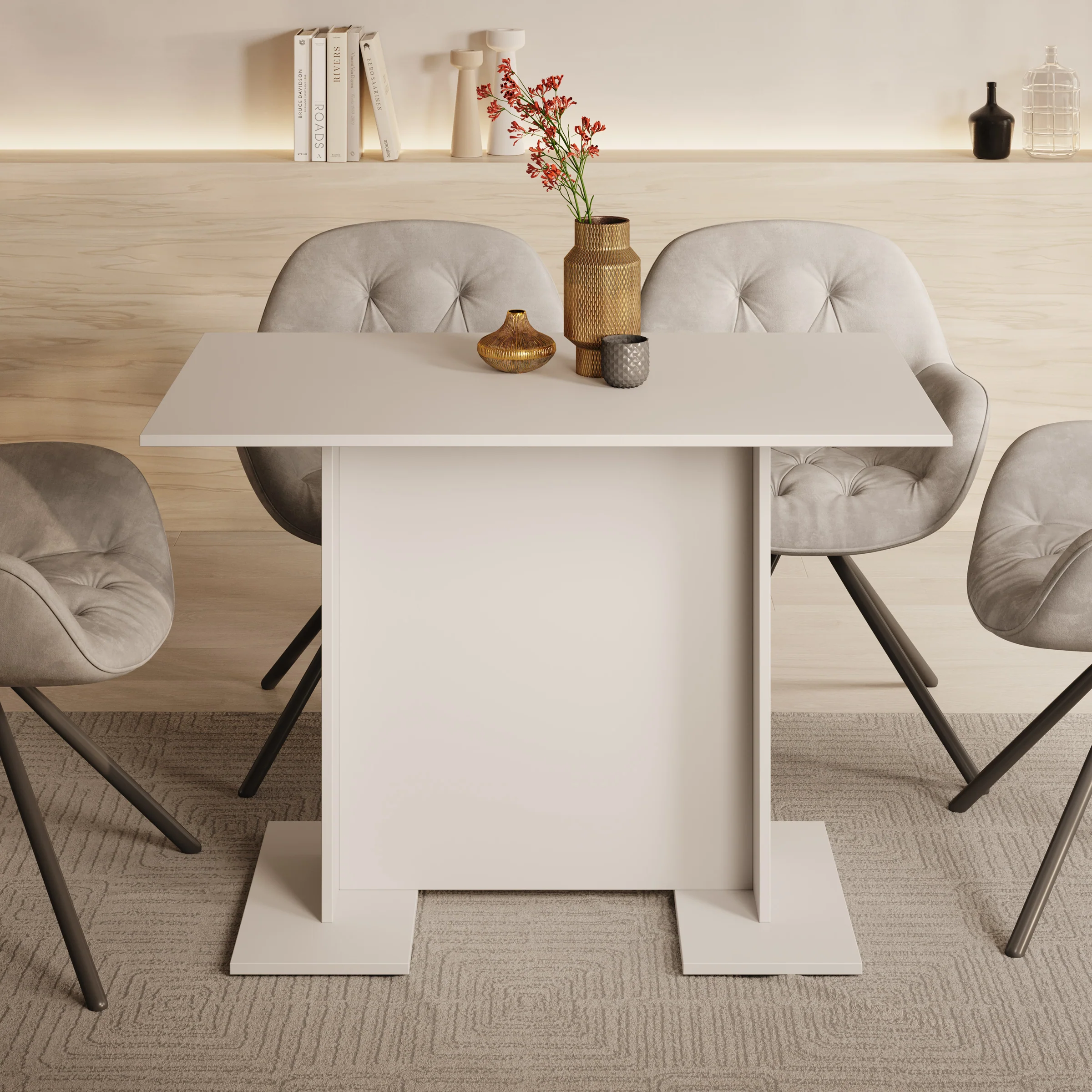 Oliver - Eetkamertafel - Wit - 108x67x76 cm - Image 2