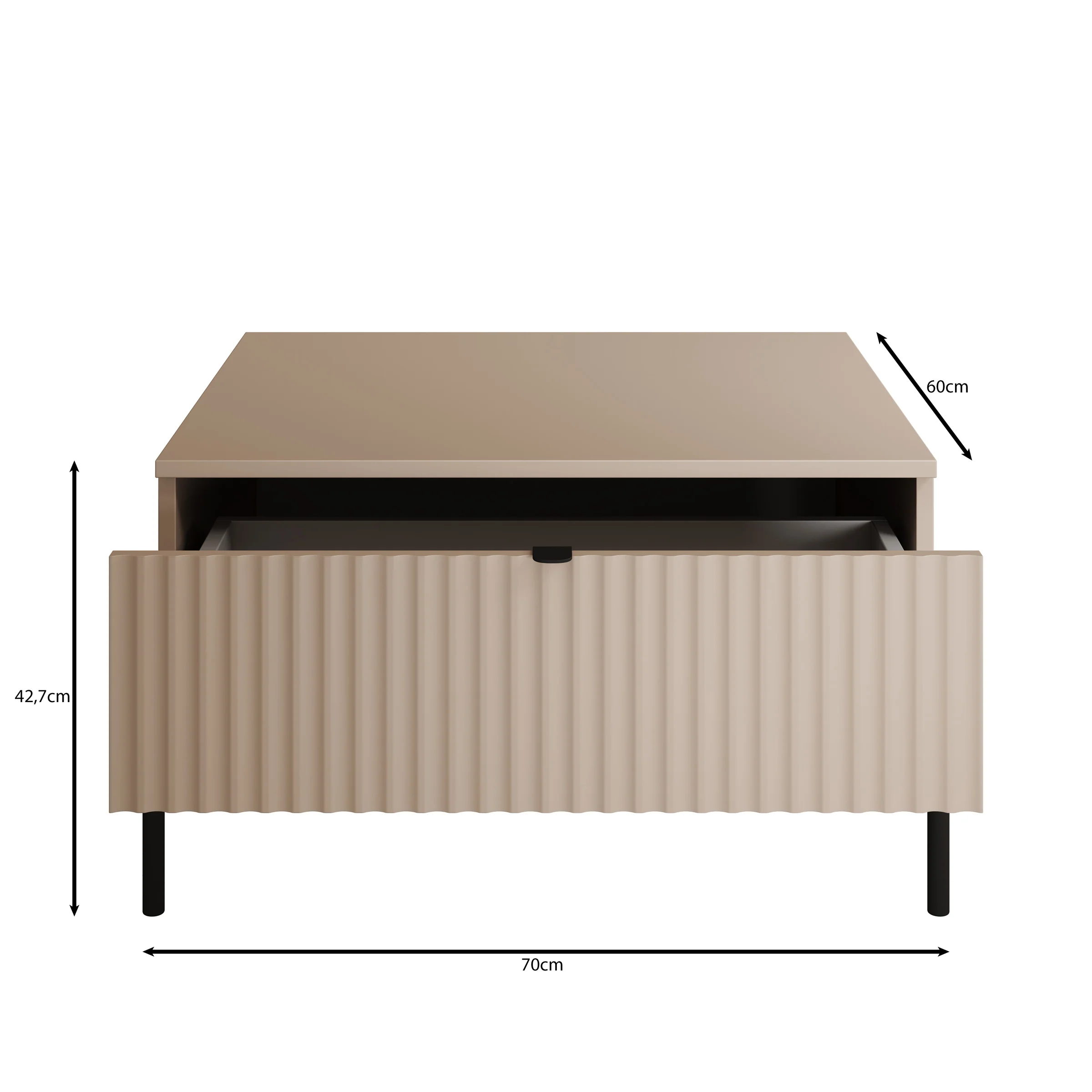 Oriya - Salontafel - Beige - 70x60x43 cm - Image 5