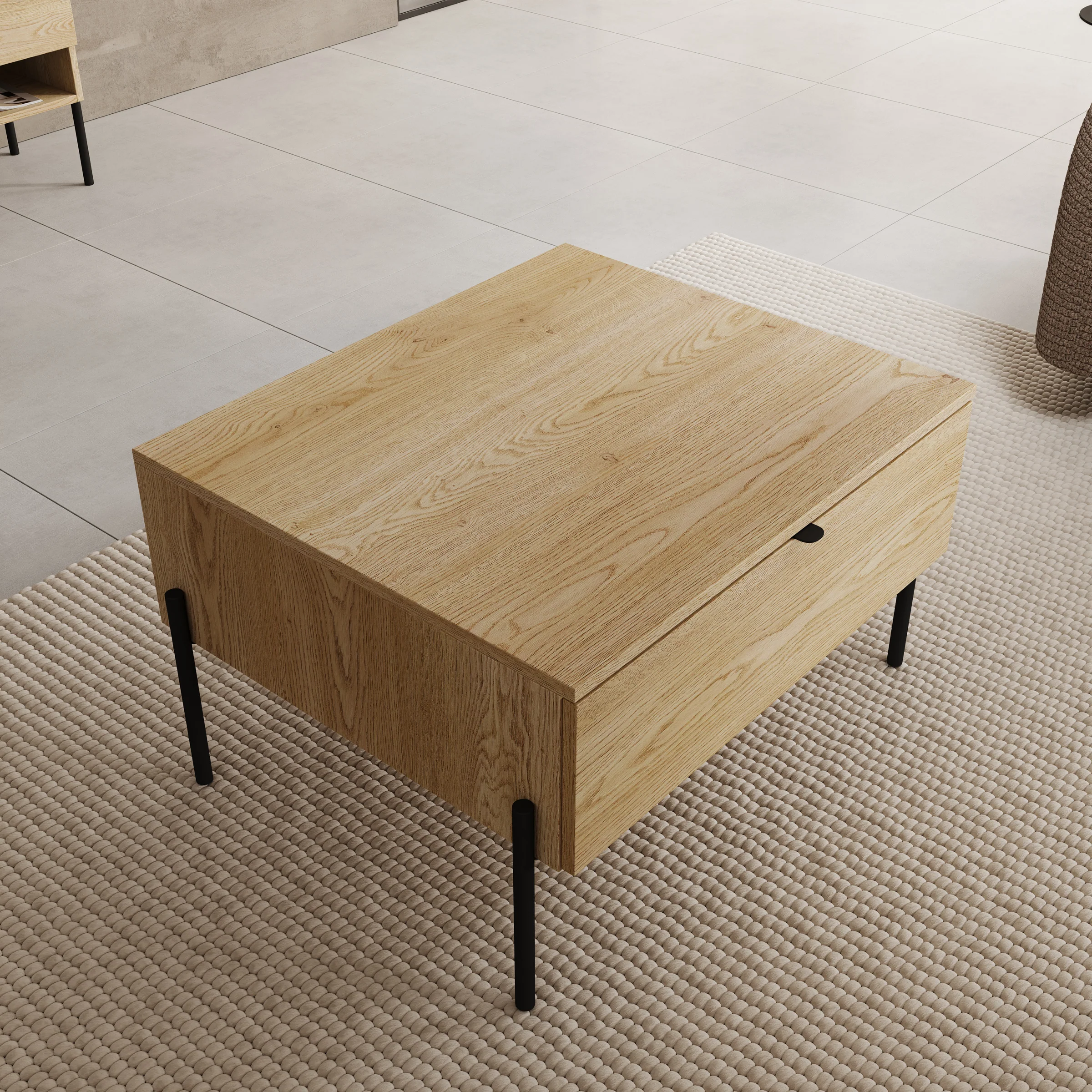 Oriya - Salontafel - Eikenpatroon - 70x60x43 cm - Image 4