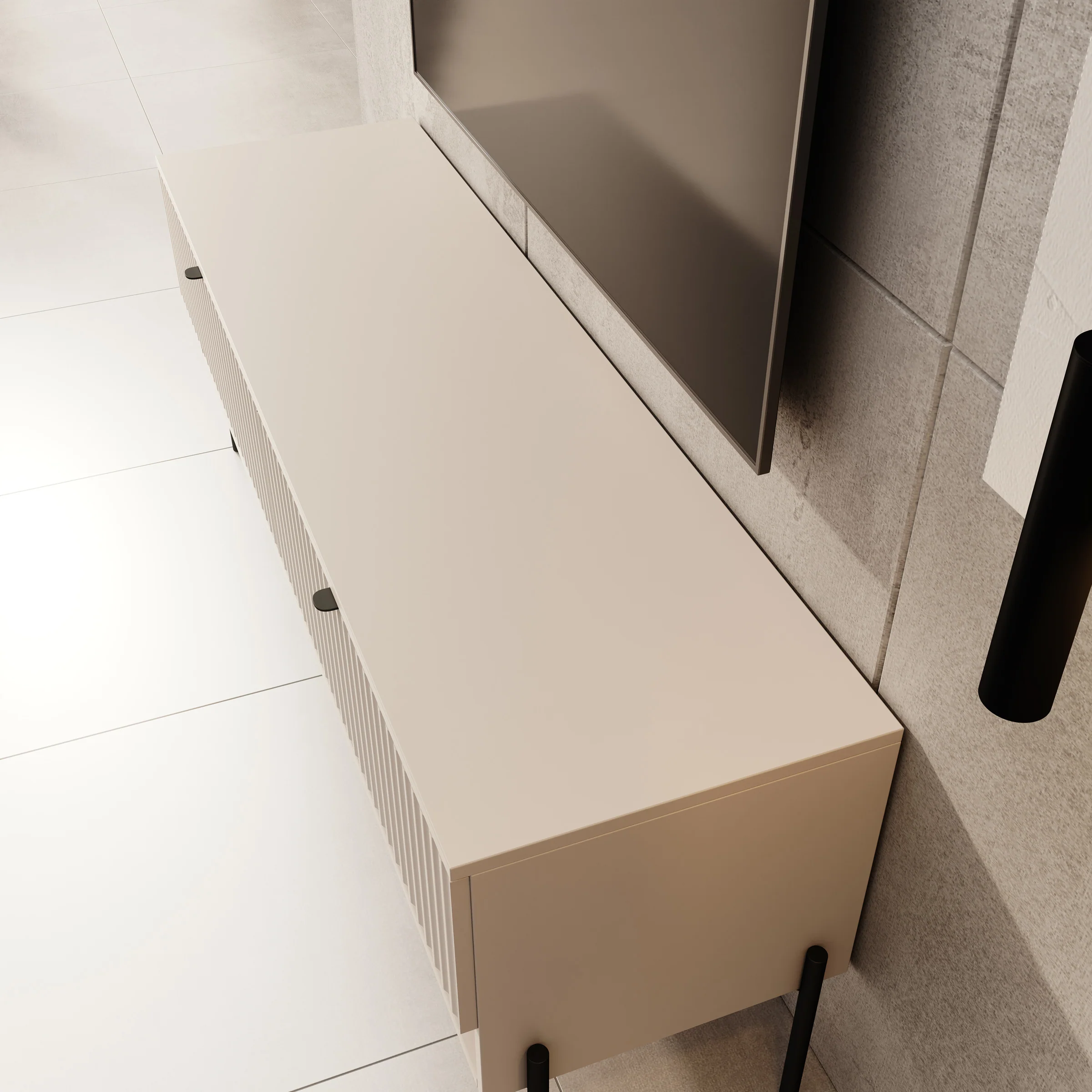 Oriya - TV-Meubel - Beige - 140x40x55 cm - Image 5