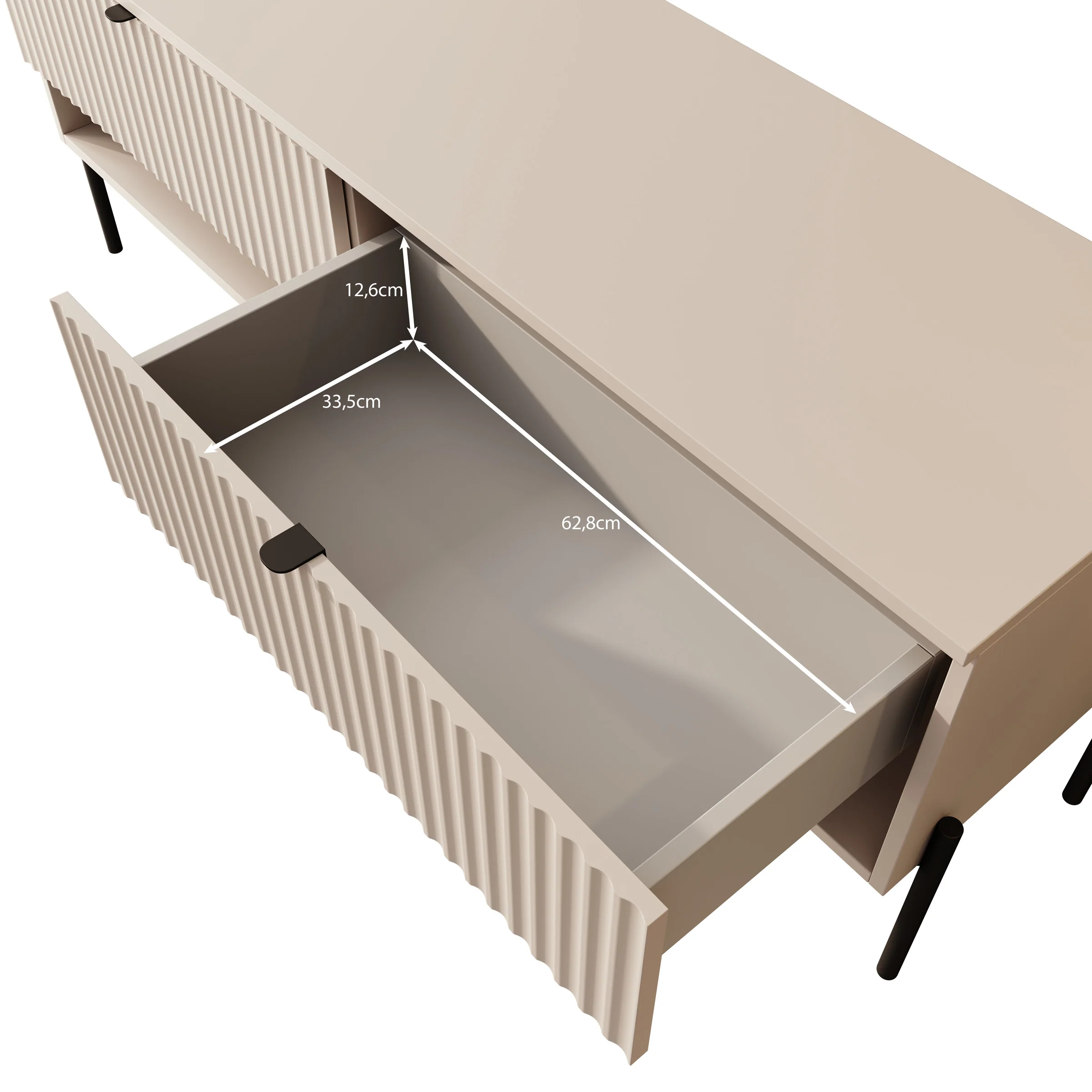 Oriya - TV-Meubel - Beige - 140x40x55 cm - Image 7
