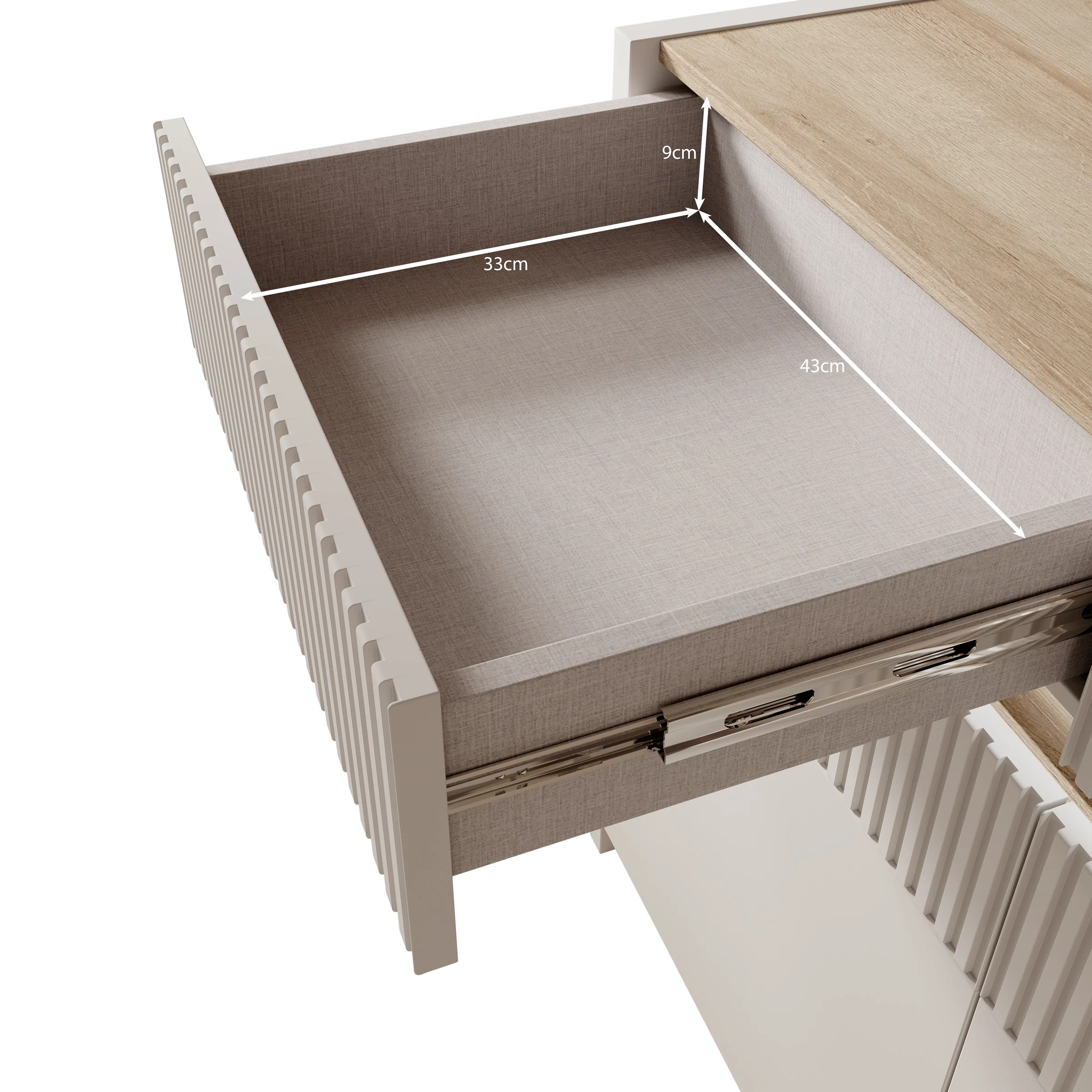 Orlano - Dressoir - Beige - 105x42x86 cm - Image 7