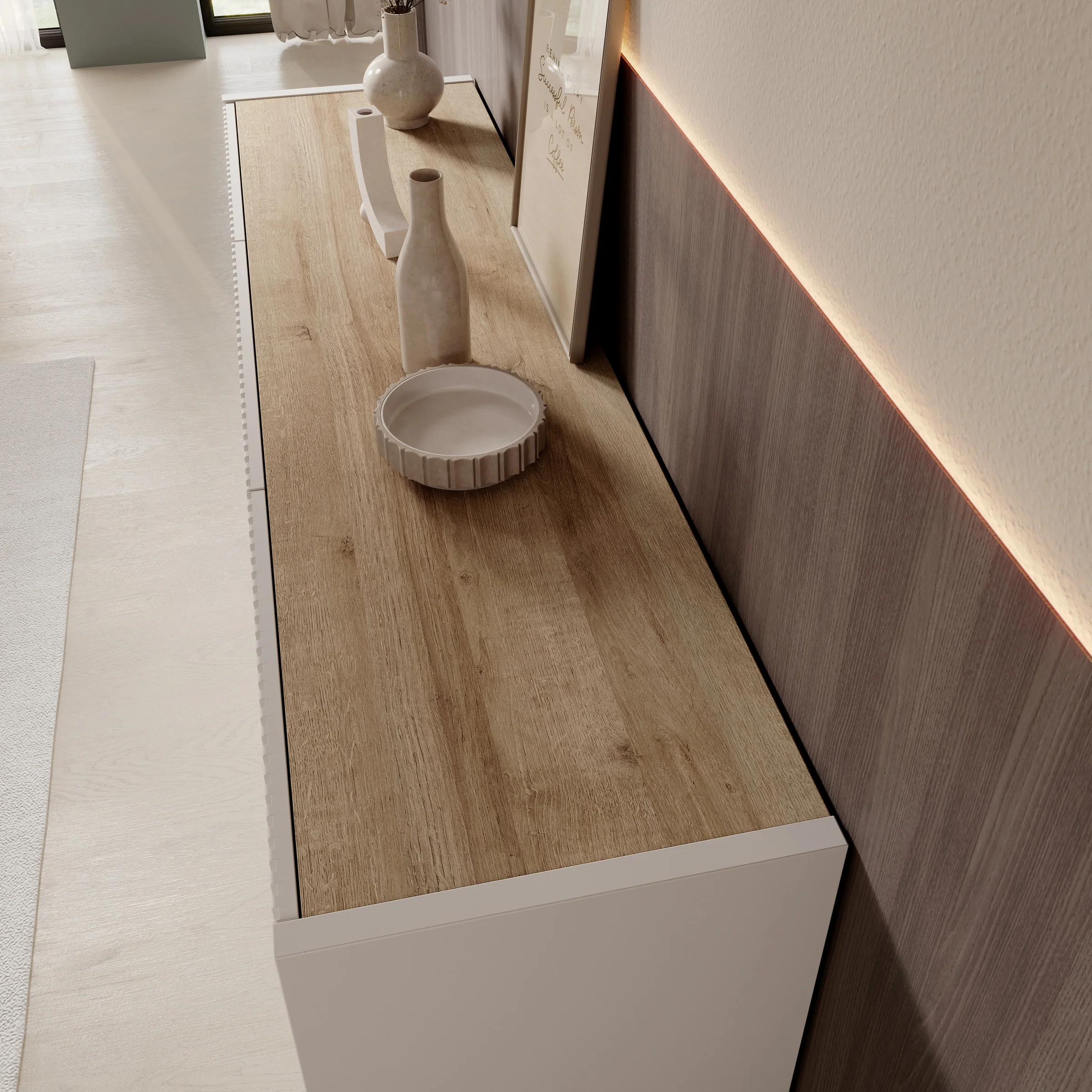 Orlano - Dressoir - Beige - 160x42x86 cm - Image 5