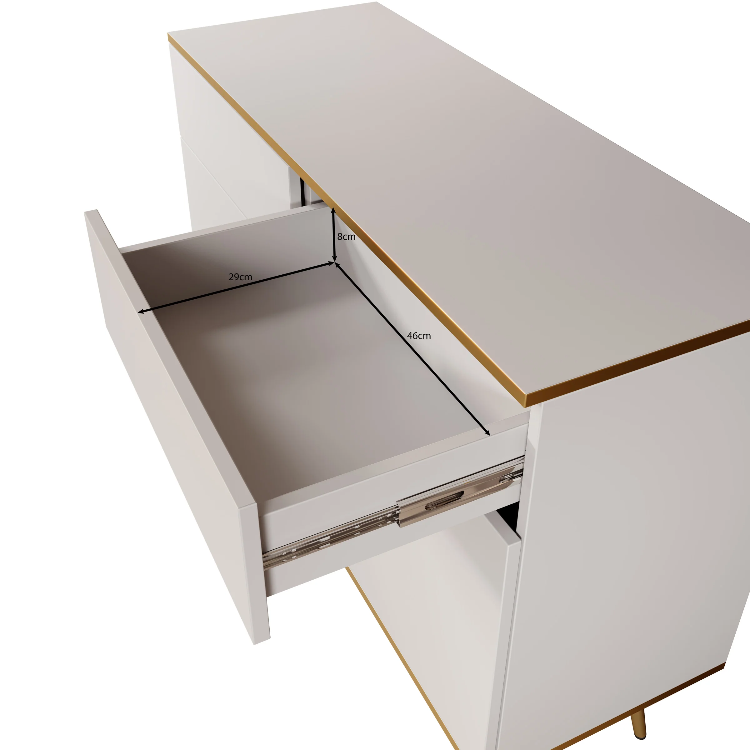 Orleans - Dressoir - Beige - 107x39x85 cm - Image 6