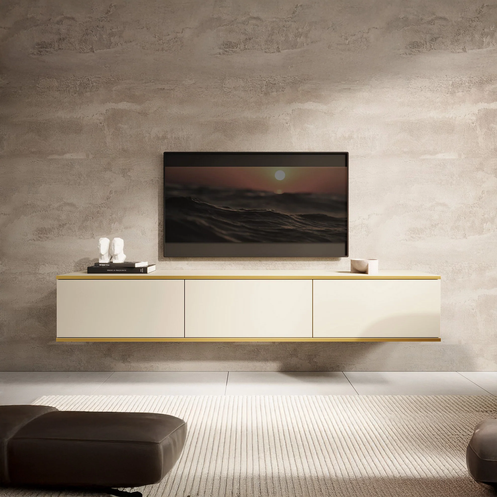 Orleans - TV-Meubel - Beige  - 175x32x30 cm - Image 3