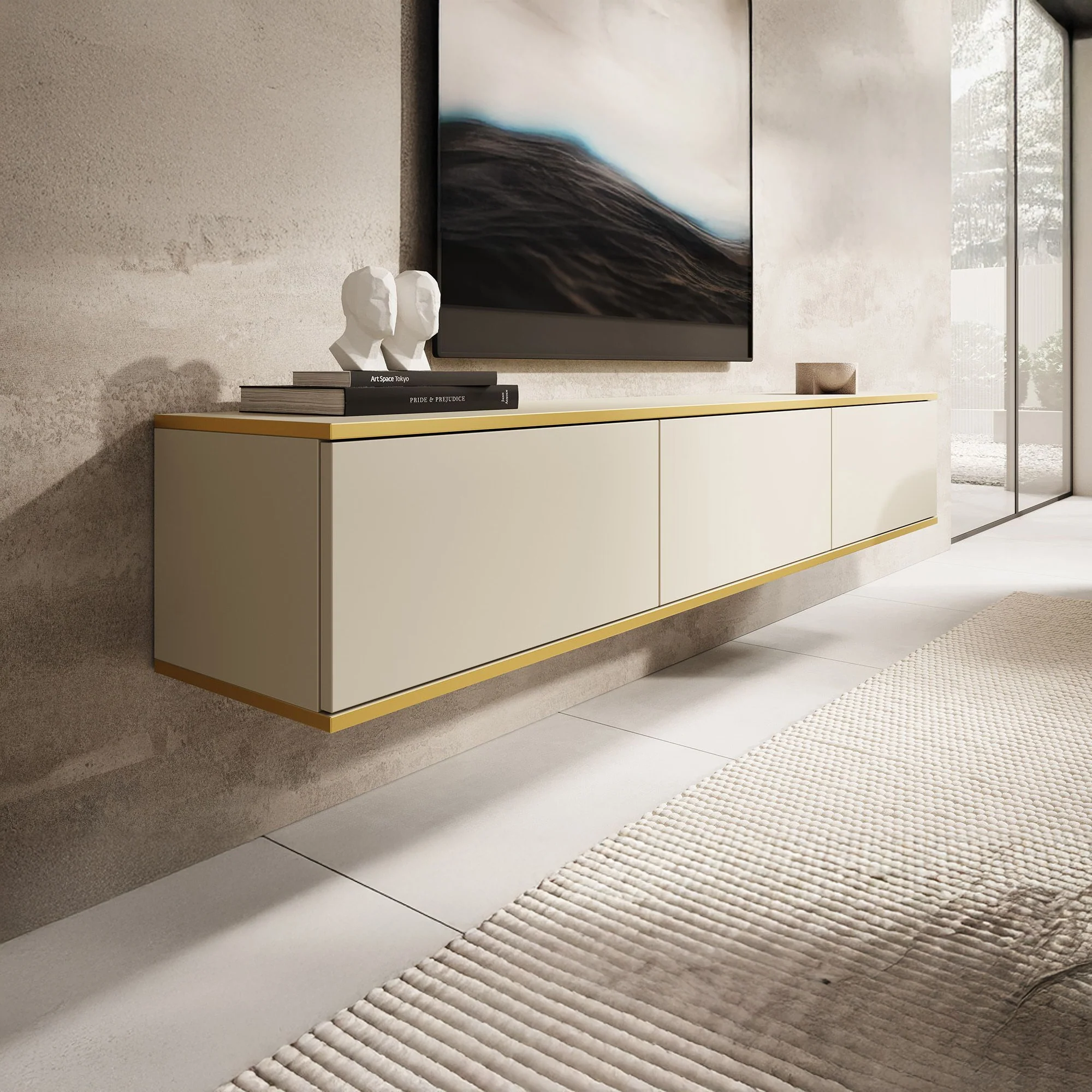Orleans - TV-Meubel - Beige  - 175x32x30 cm - Image 4