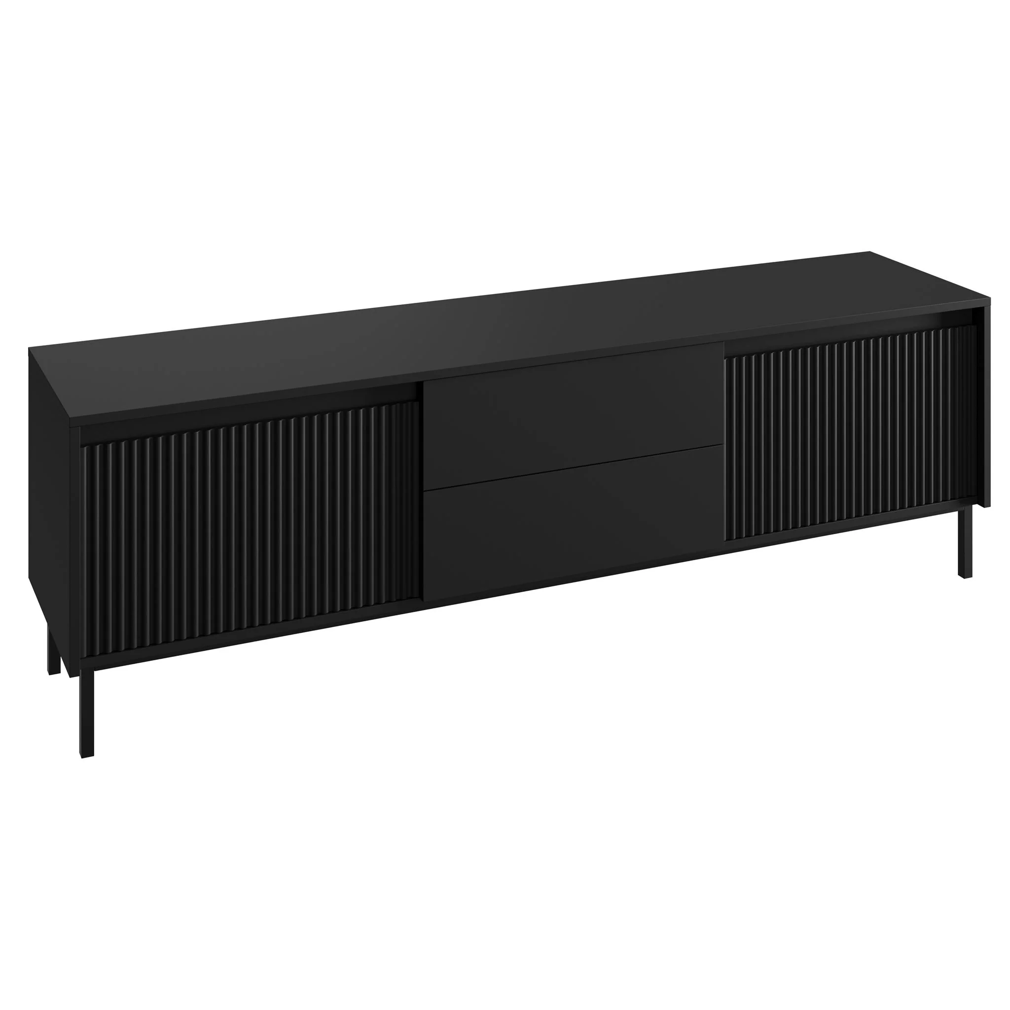 Orvana 2 - TV-Meubel met 2 deuren - Zwart - 174x40x60 cm - Image 6