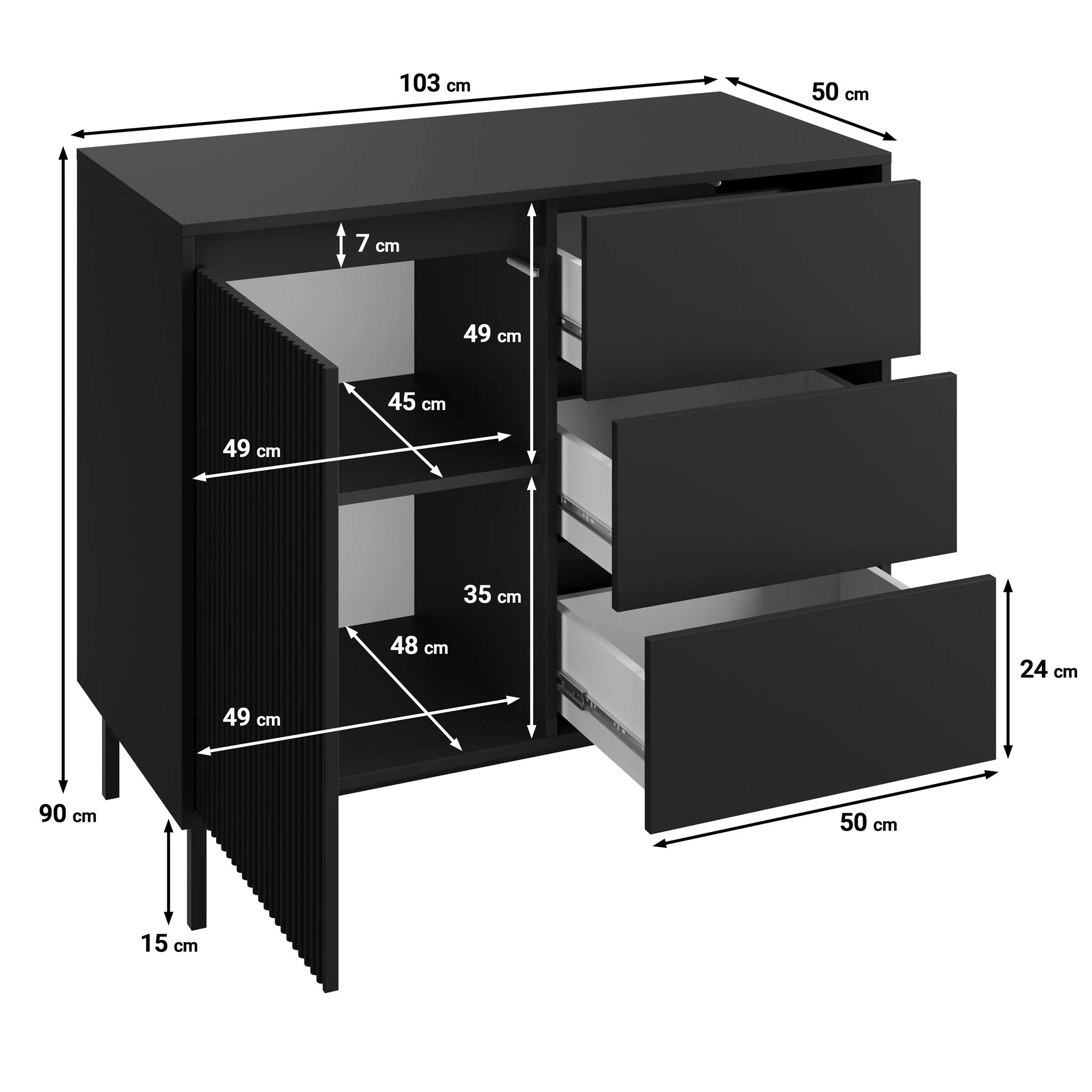 Orvana - Dressoir - Beige - 103x50x90 cm - Image 5