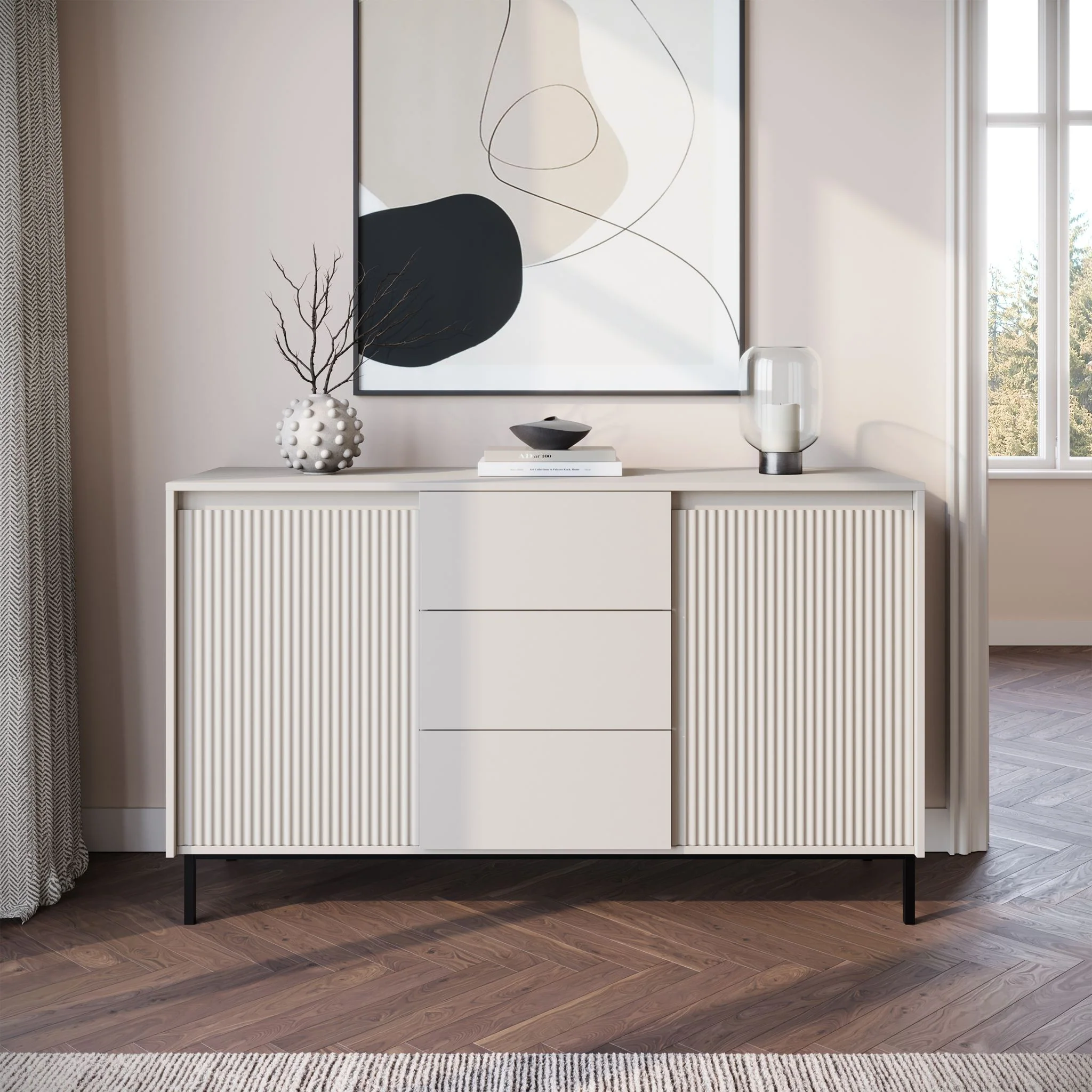 Orvana - Dressoir - Beige - 153x50x90 cm - Image 2