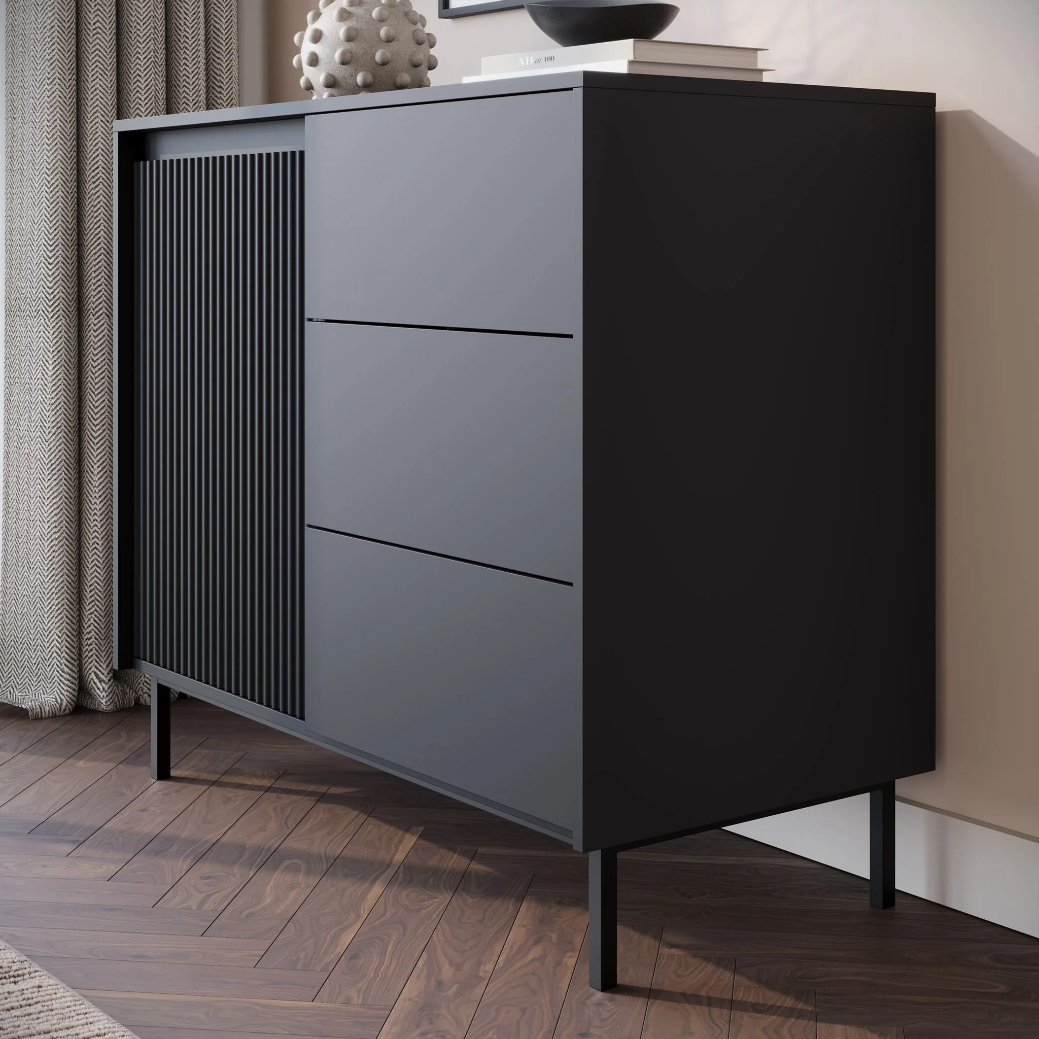 Orvana - Dressoir - Zwart - 103x50x90 cm - Image 4