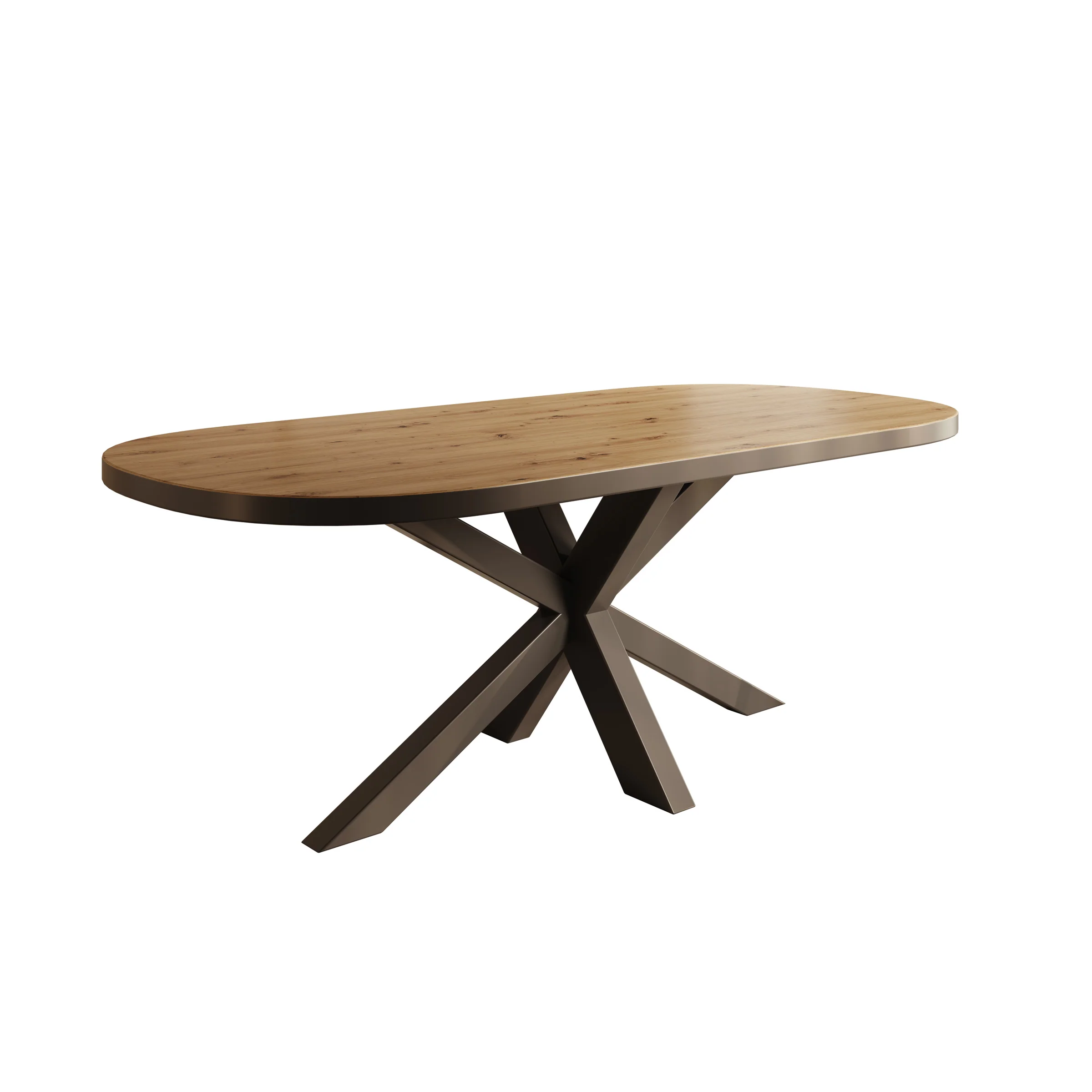 Ovelis - Eetkamertafel - Eikenpatroon - 209x100x77 cm - Image 5
