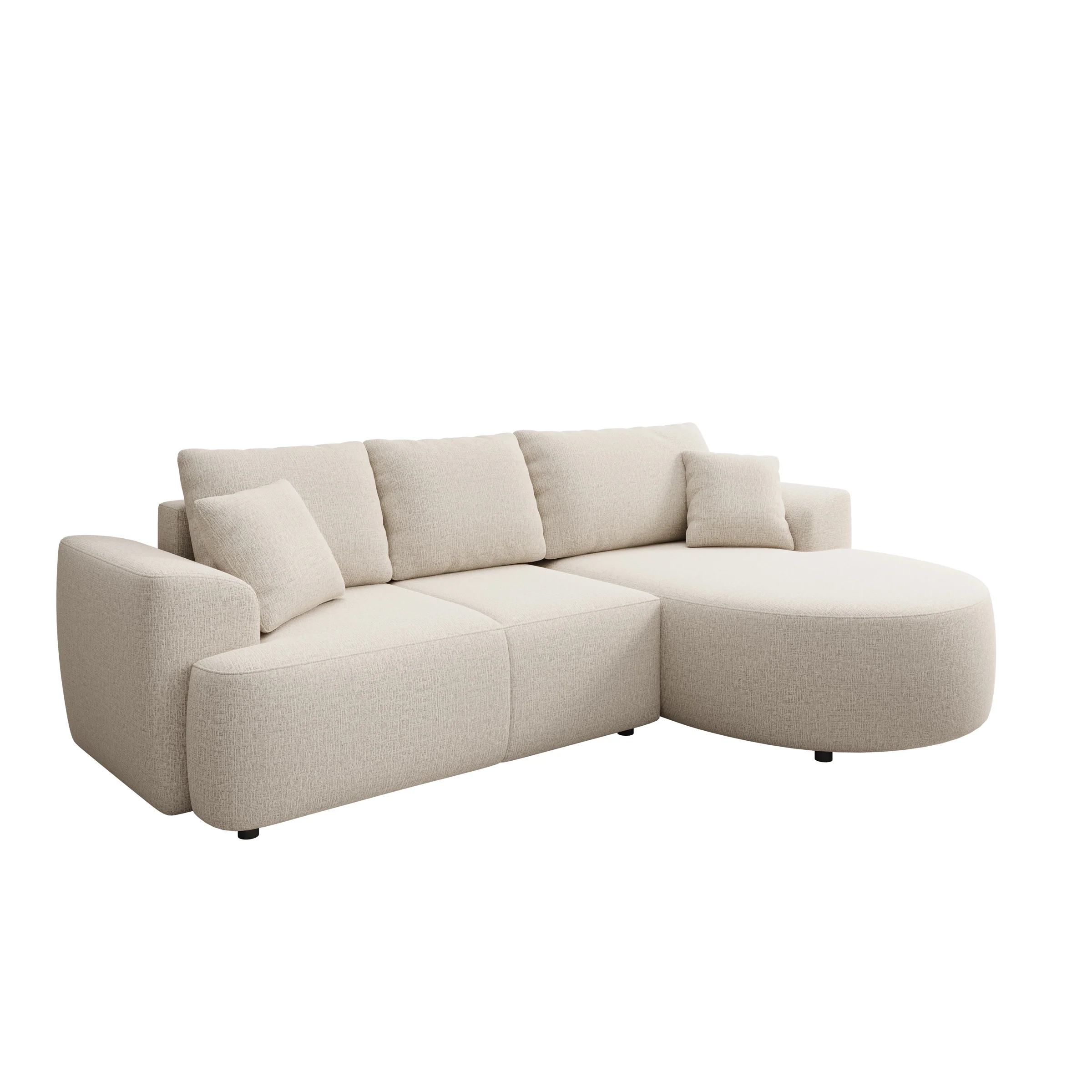 Palladio - Hoekbank 3-zits met chaise longue - Stof beige - Rechts - Image 4