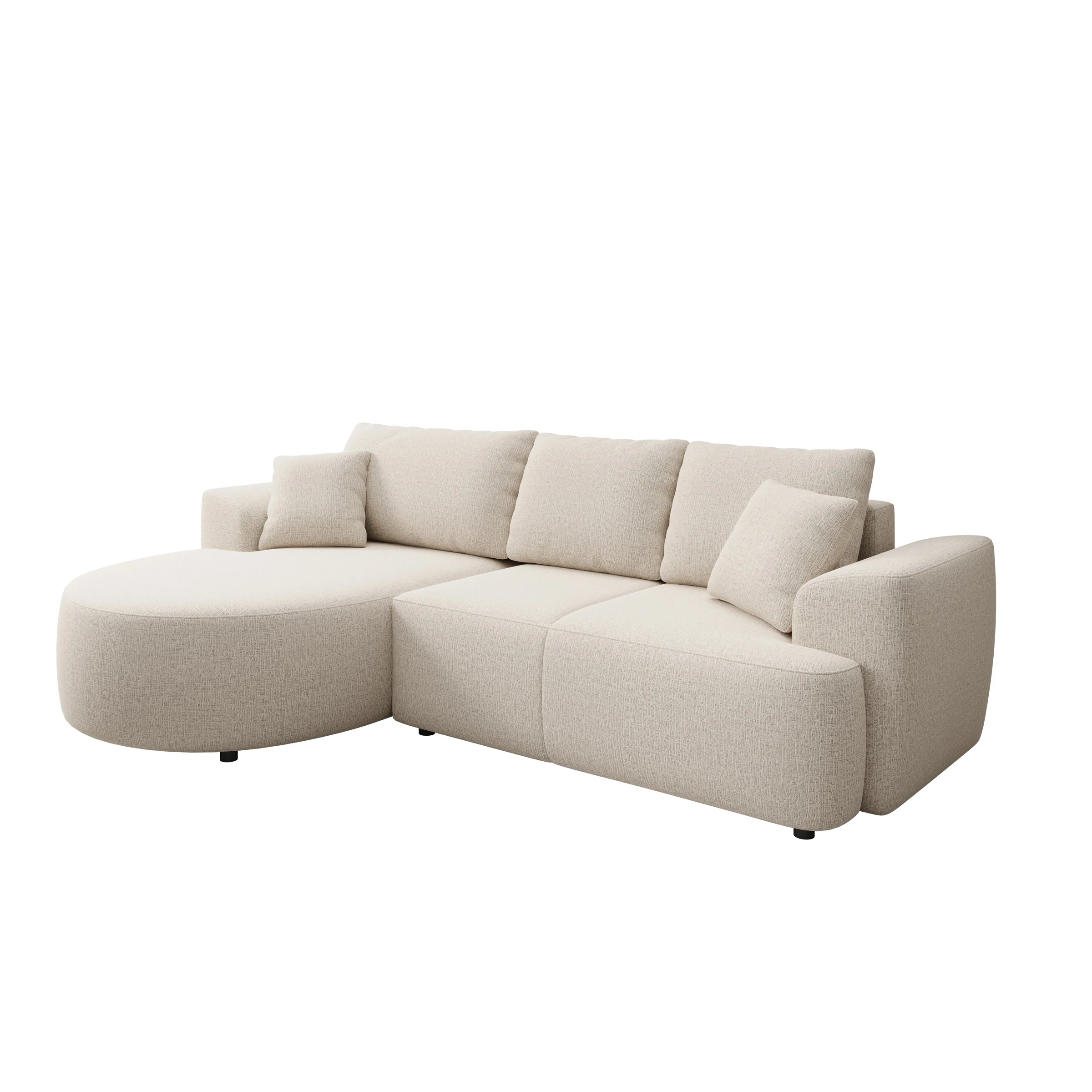 Palladio - Hoekbank 3-zits met chaise longue - Stof beige - Links - Image 4