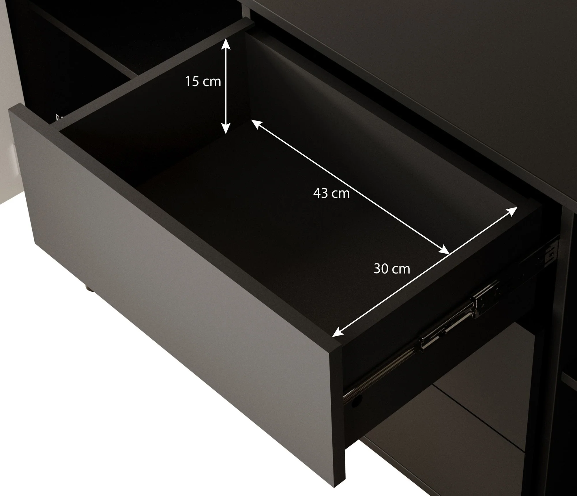 Palladium 3 - Dressoir - Eiken/zwart - 154x39x83 cm - Image 6