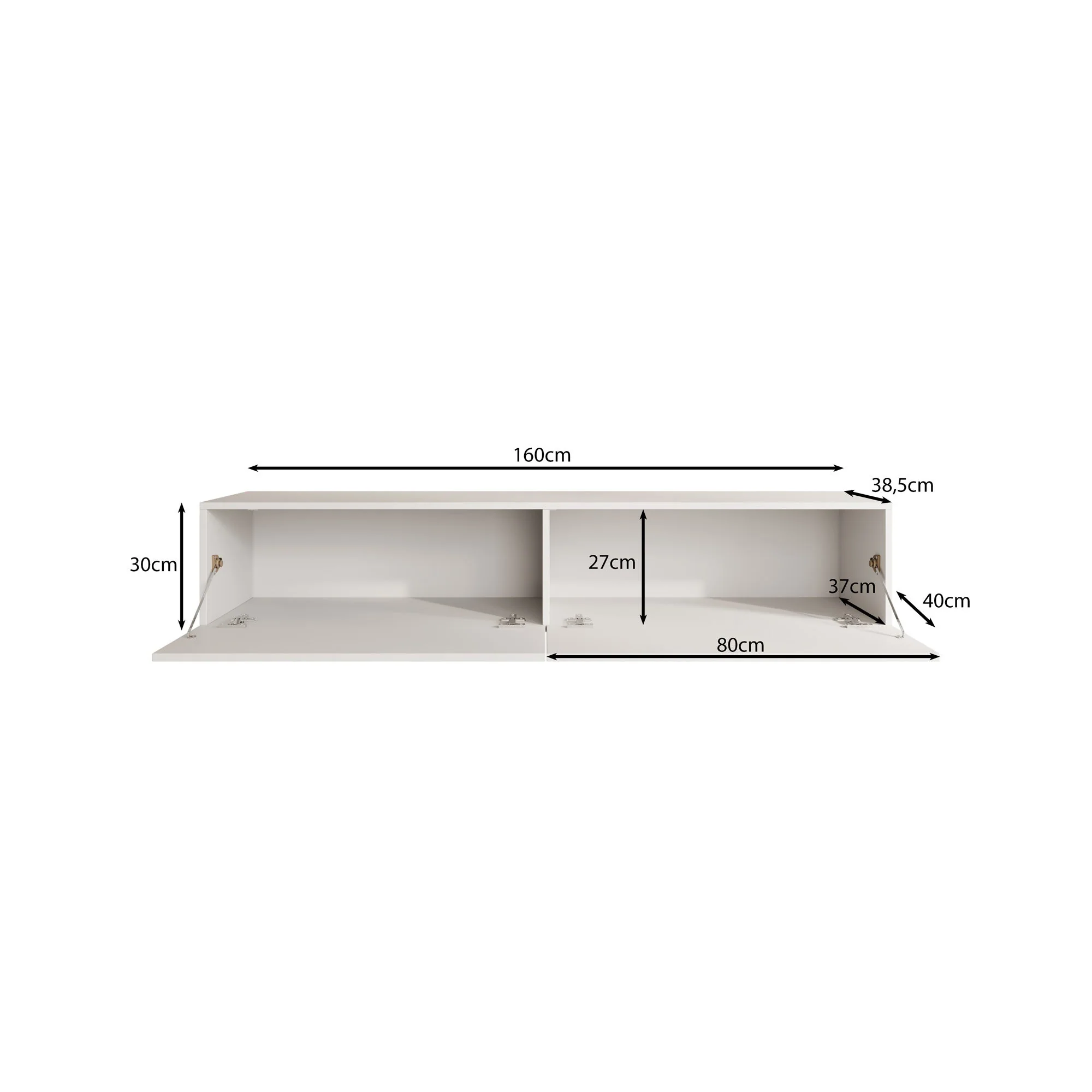 Palm - TV-Meubel - Mat zwart - 160x40x30 cm - Image 6