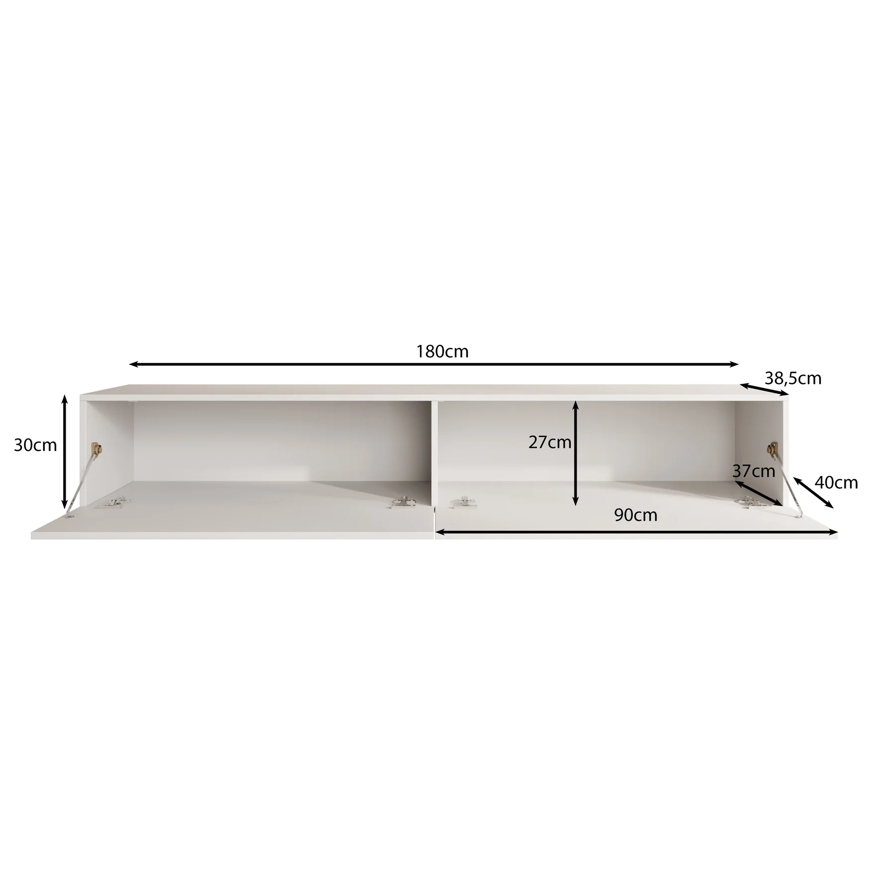 Palm - TV-Meubel - Mat zwart - 180x39x30 cm - Image 5